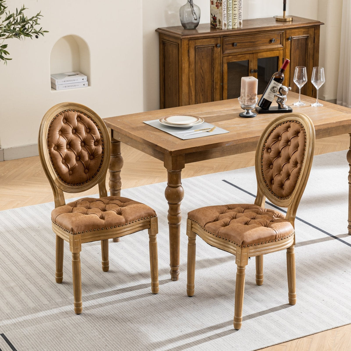 French vintage dining chairs(orange) - KiKiUMi