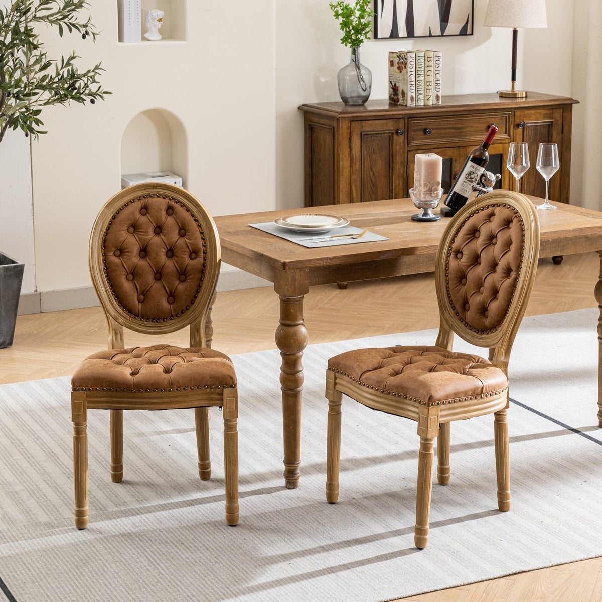 French vintage dining chairs(orange) - KiKiUMi
