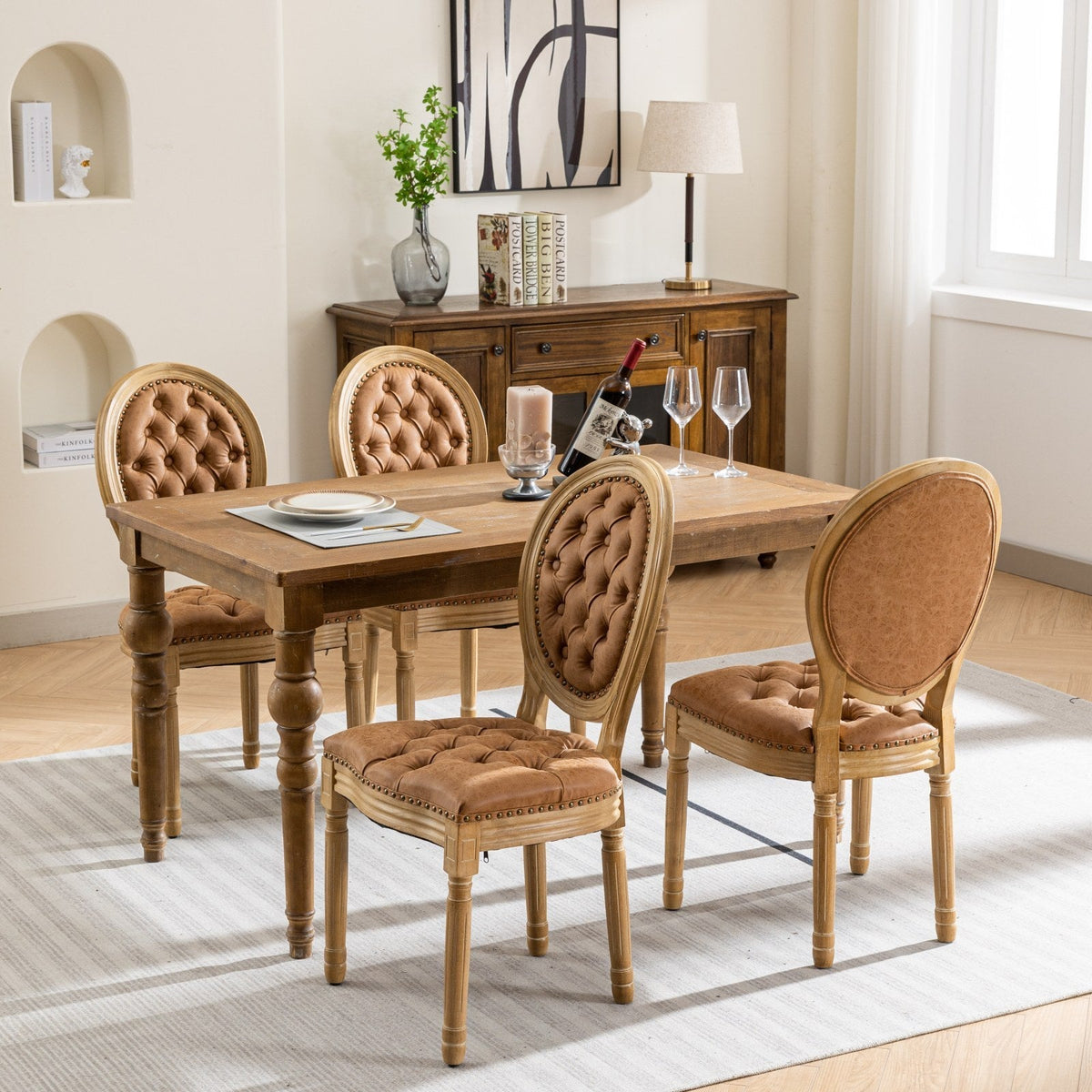 French vintage dining chairs(orange) - KiKiUMi