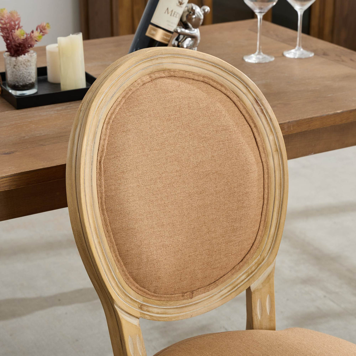 French vintage dining chairs(tan) - KiKiUMi