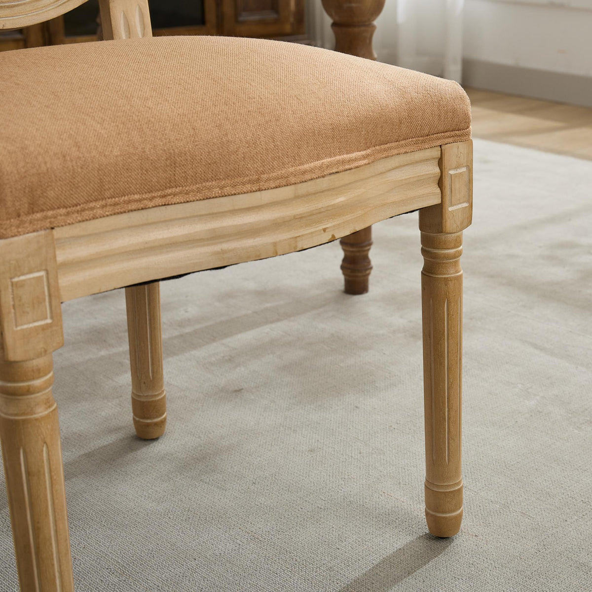 French vintage dining chairs(tan) - KiKiUMi