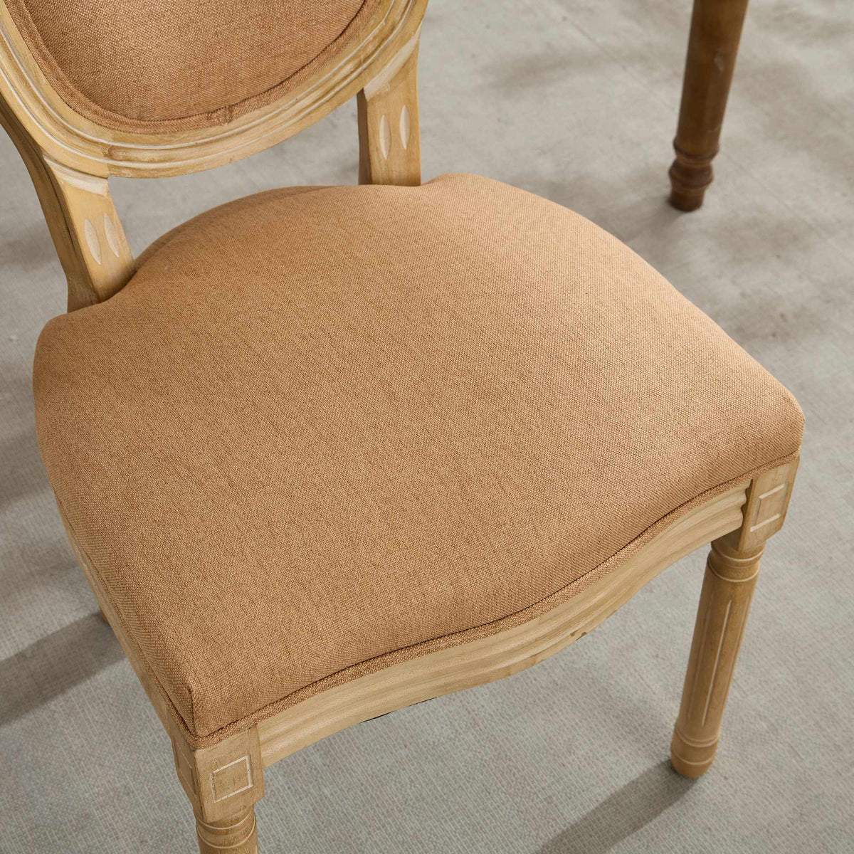 French vintage dining chairs(tan) - KiKiUMi