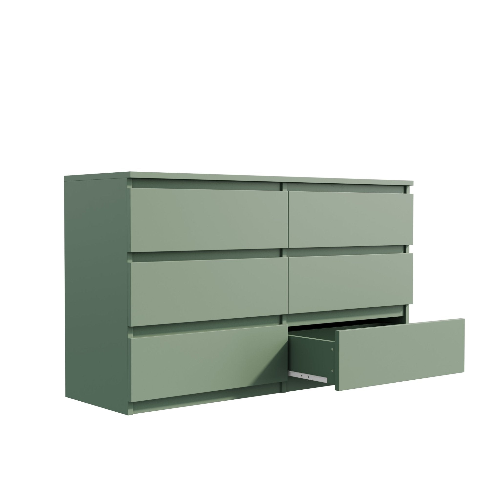 green Large 6 drawers chest of drawer dressers table - KiKiUMi