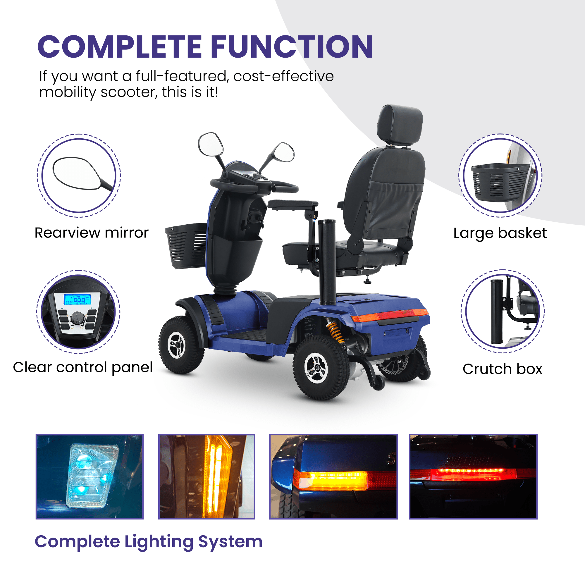Heavy - duty electric scooters（blue） - KiKiUMi