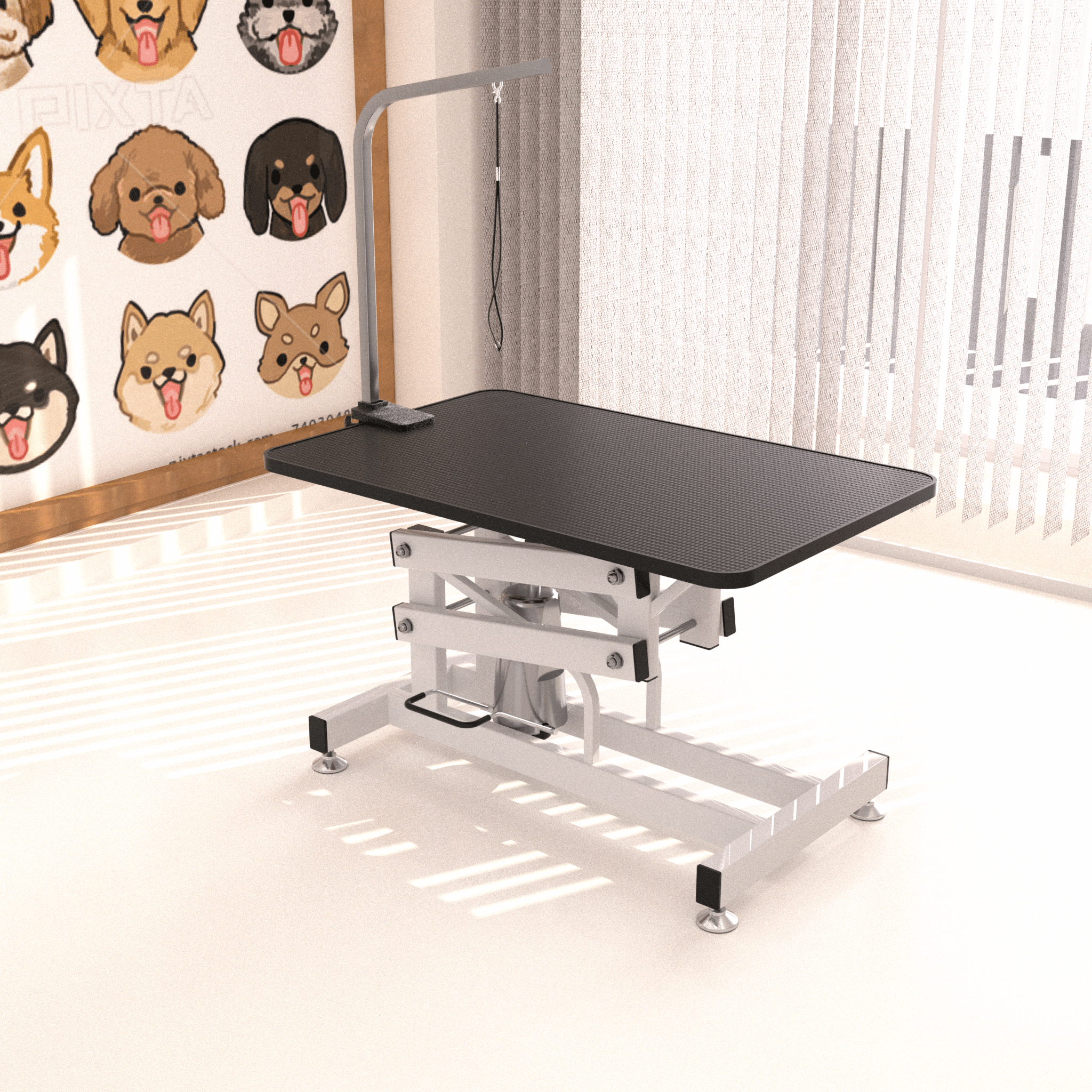 Heavy - duty large - sized hydraulic pet grooming table - KiKiUMi
