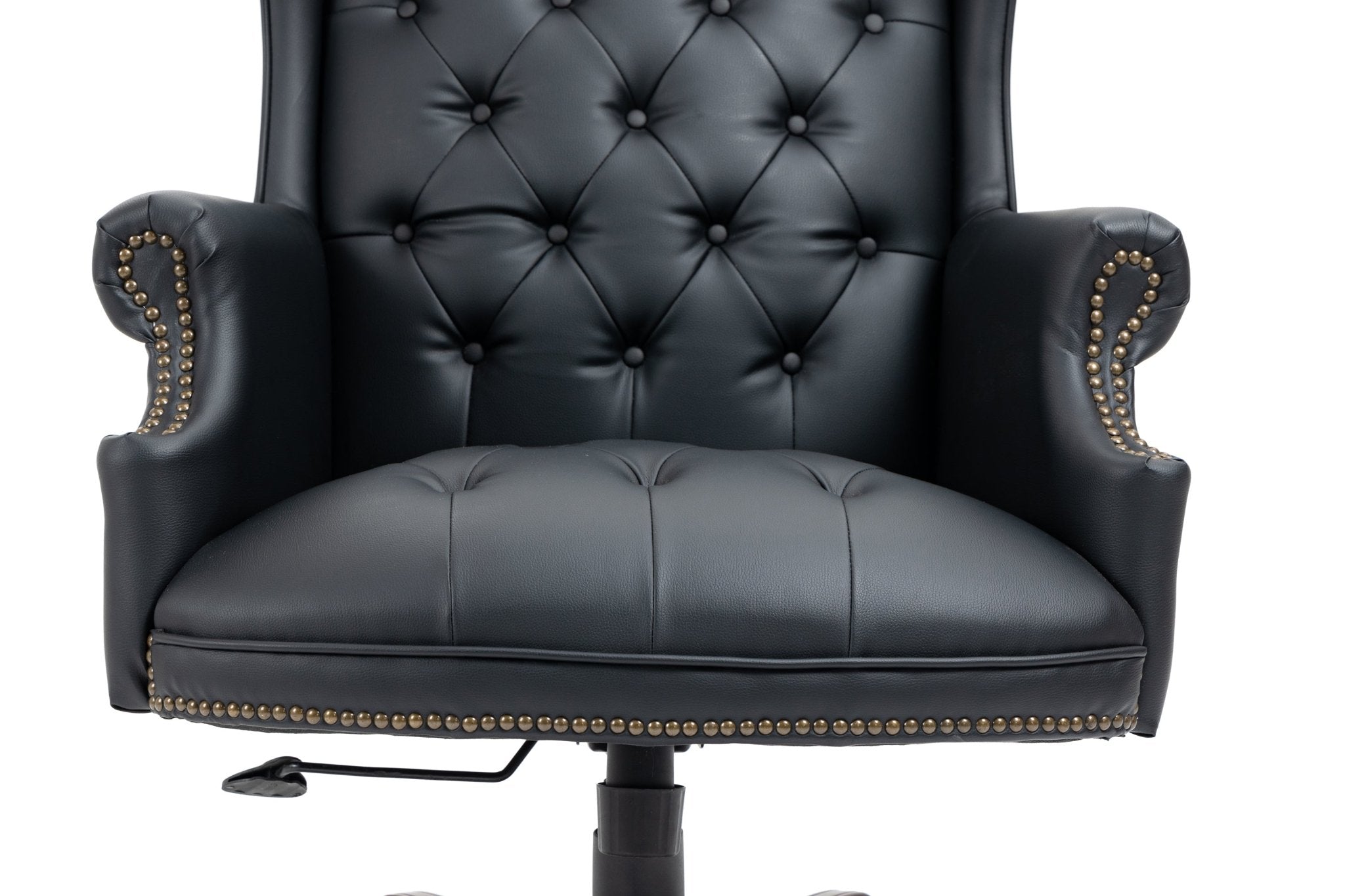 High - backrest PU leather executive office chair(Black PU) - KiKiUMi