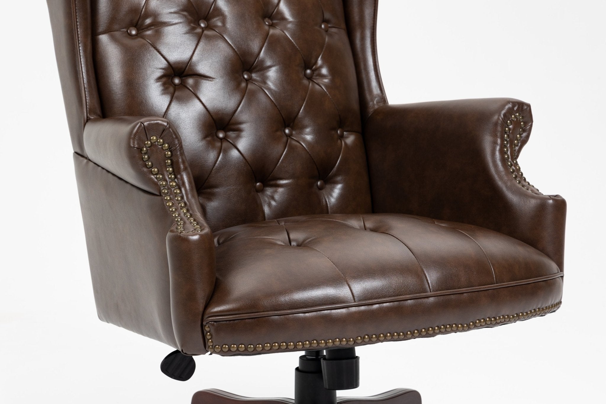 High - backrest PU leather executive office chair(brown) - KiKiUMi
