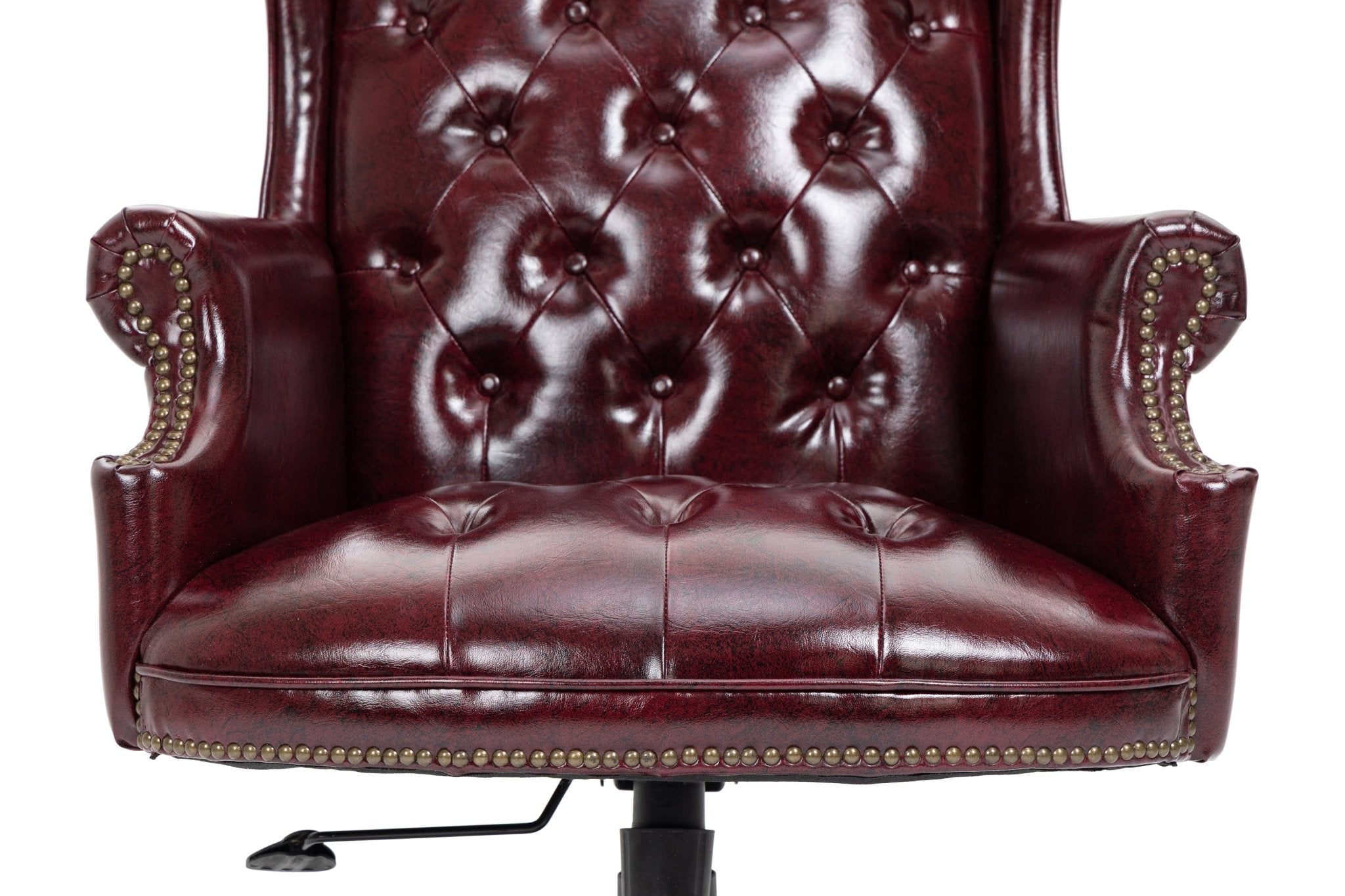 High - backrest PU leather executive office chair(burgundy) - KiKiUMi