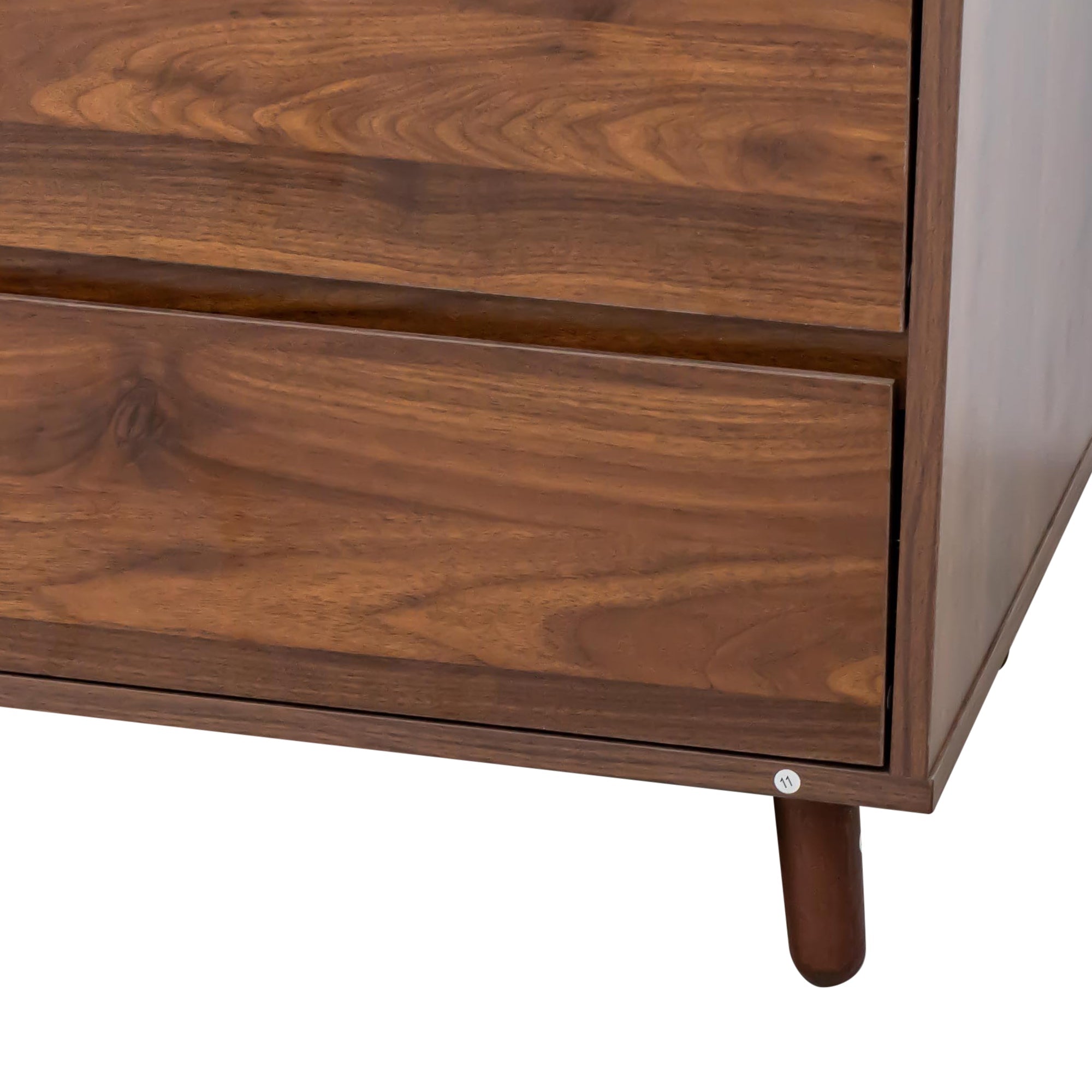 Independent food cabinet, 4 doors, 4 drawers and microwave cabinet（walnut） - KiKiUMi