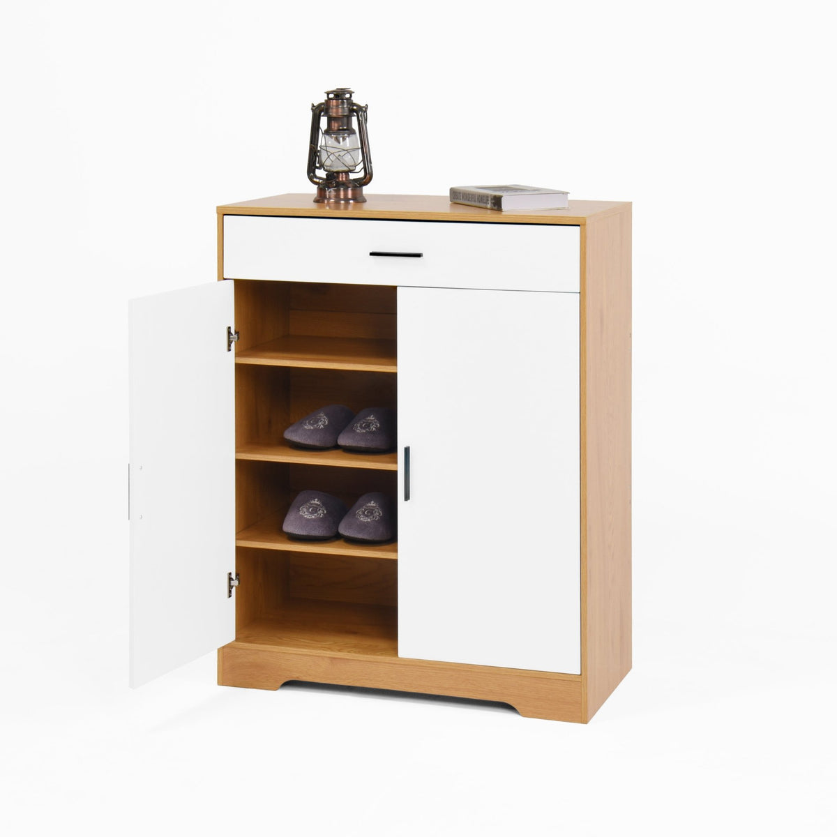 Independent wooden shoe cabinet organizer - KiKiUMi