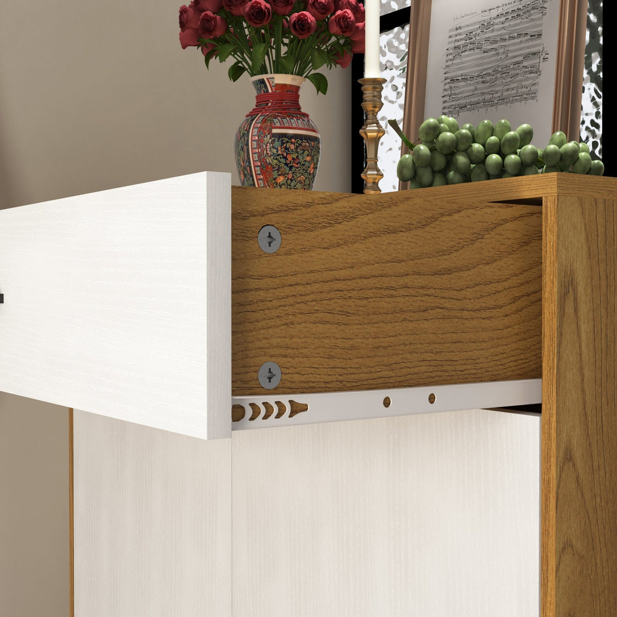 Independent wooden shoe cabinet organizer - KiKiUMi