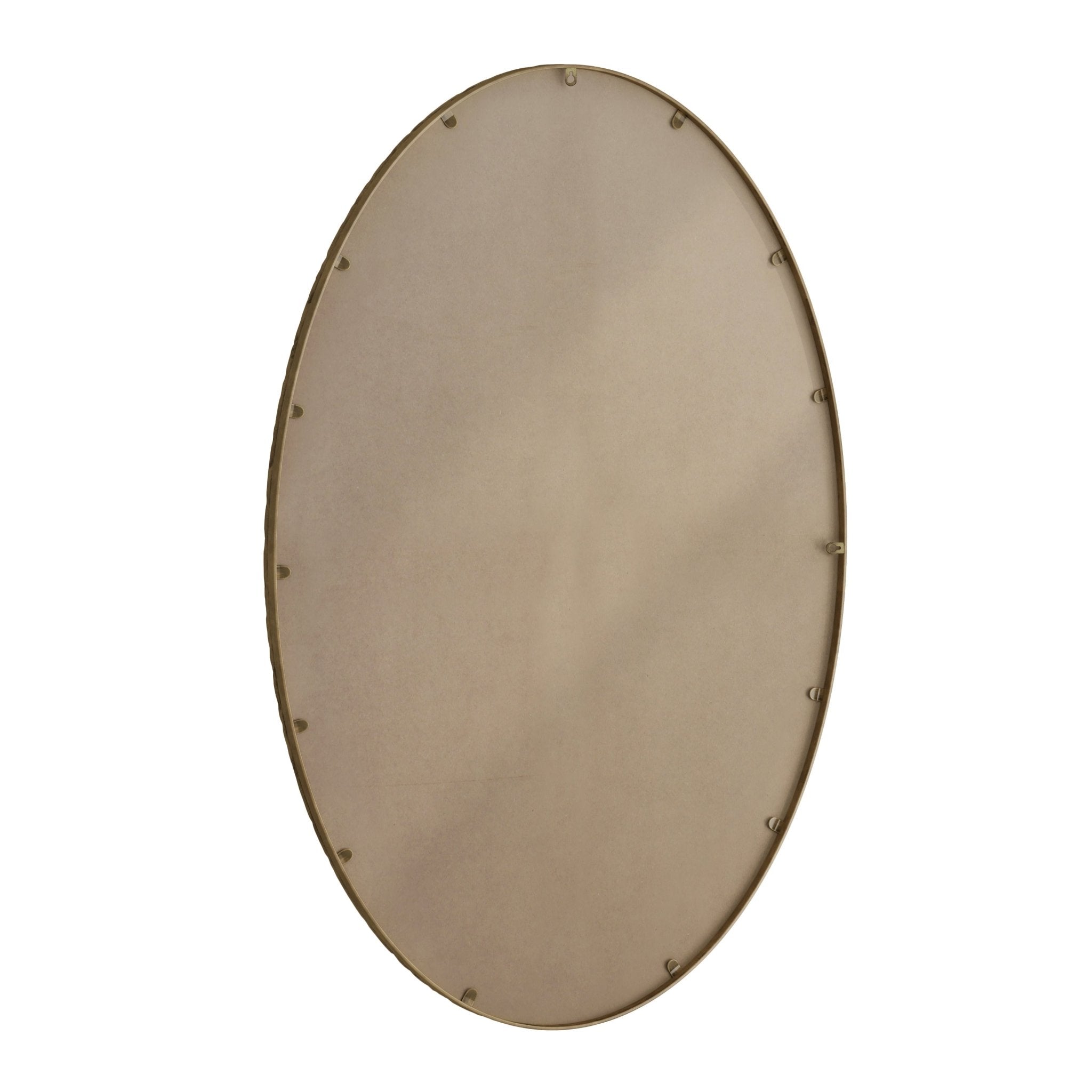 Iron art oval - shaped retro mirror with a high - quality glass and medium - density fiberboard frame - KiKiUMi