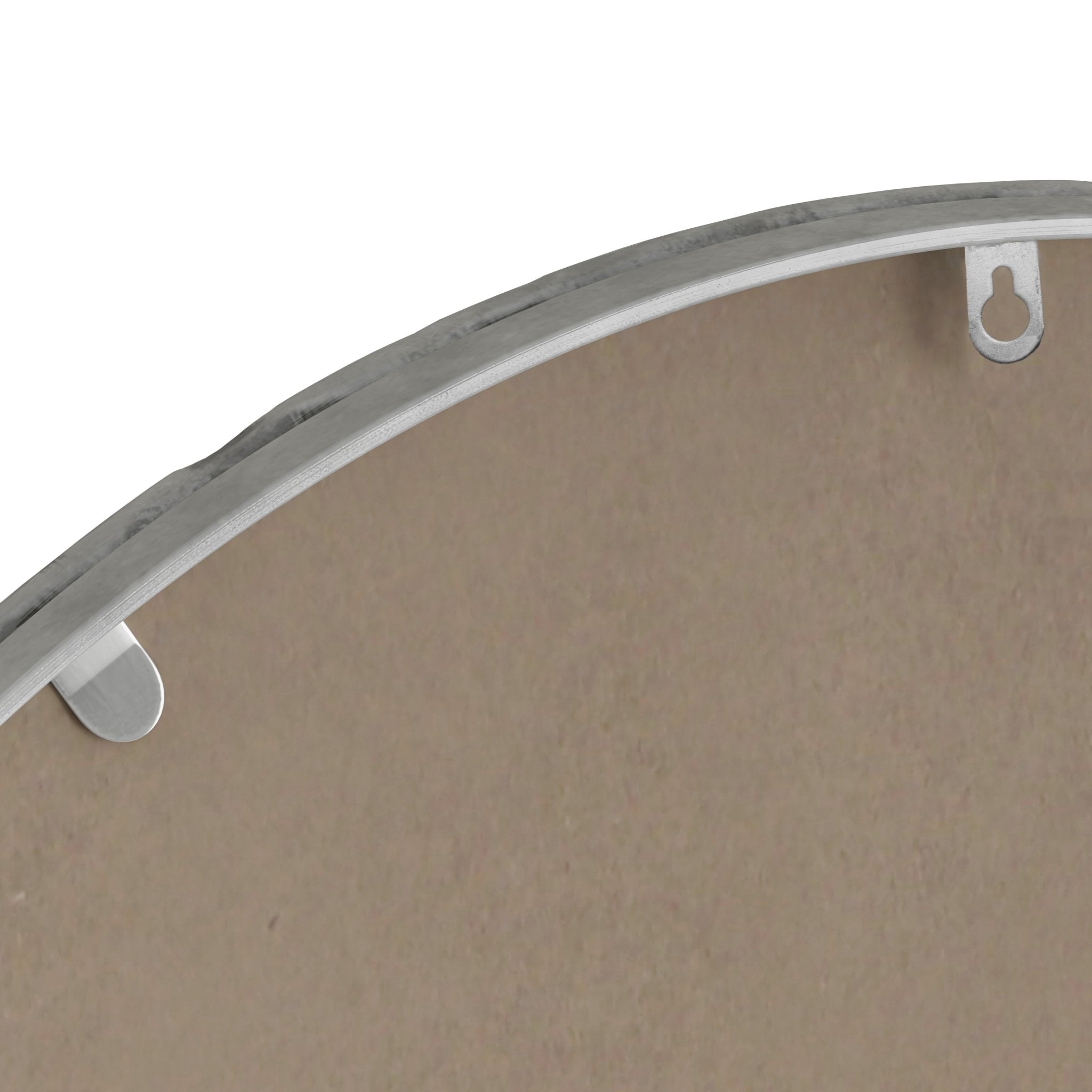 Ironwork oval - shaped retro mirror with a glass and medium - density fiberboard frame - KiKiUMi