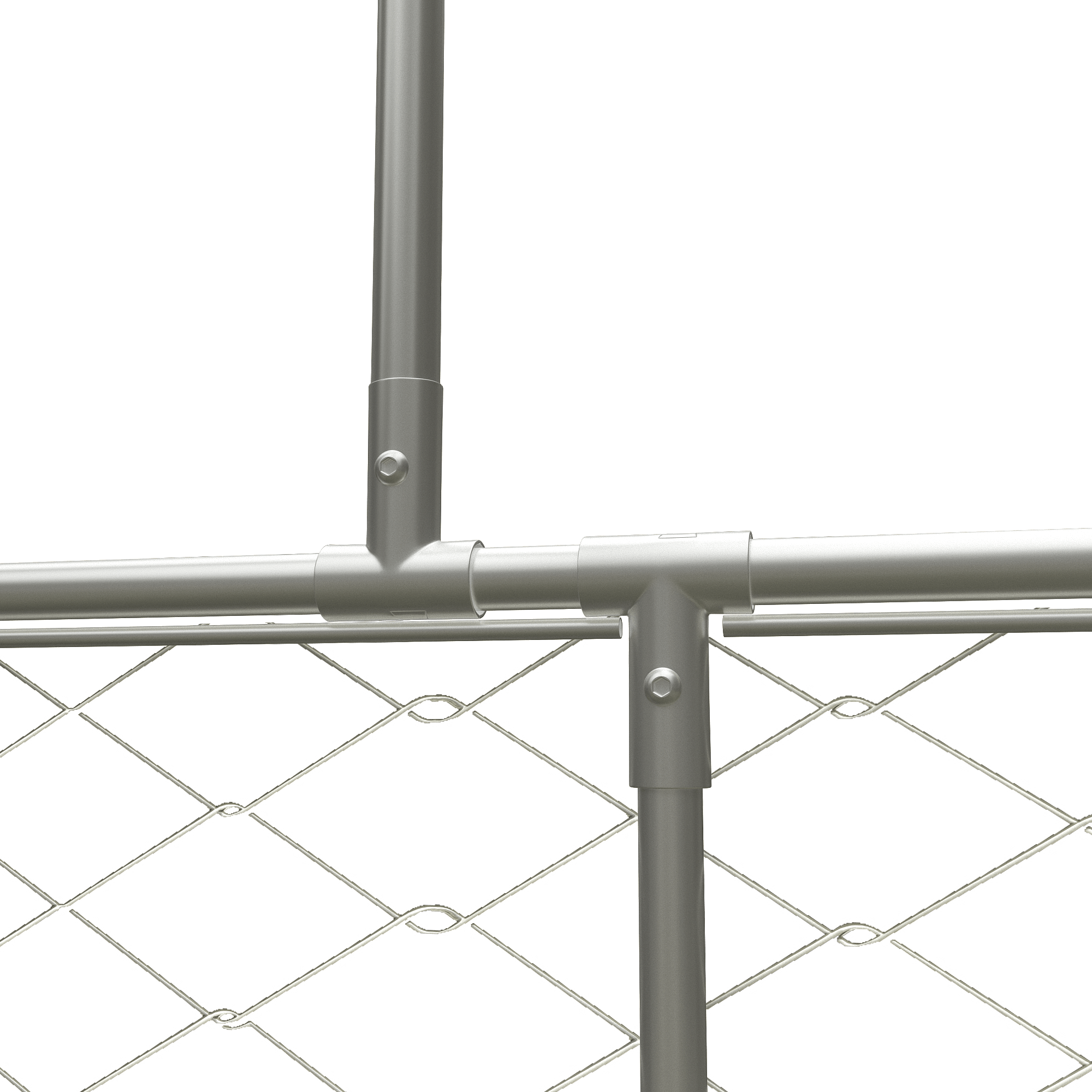 Large outdoor fenced kennel with a rotating feeder - KiKiUMi
