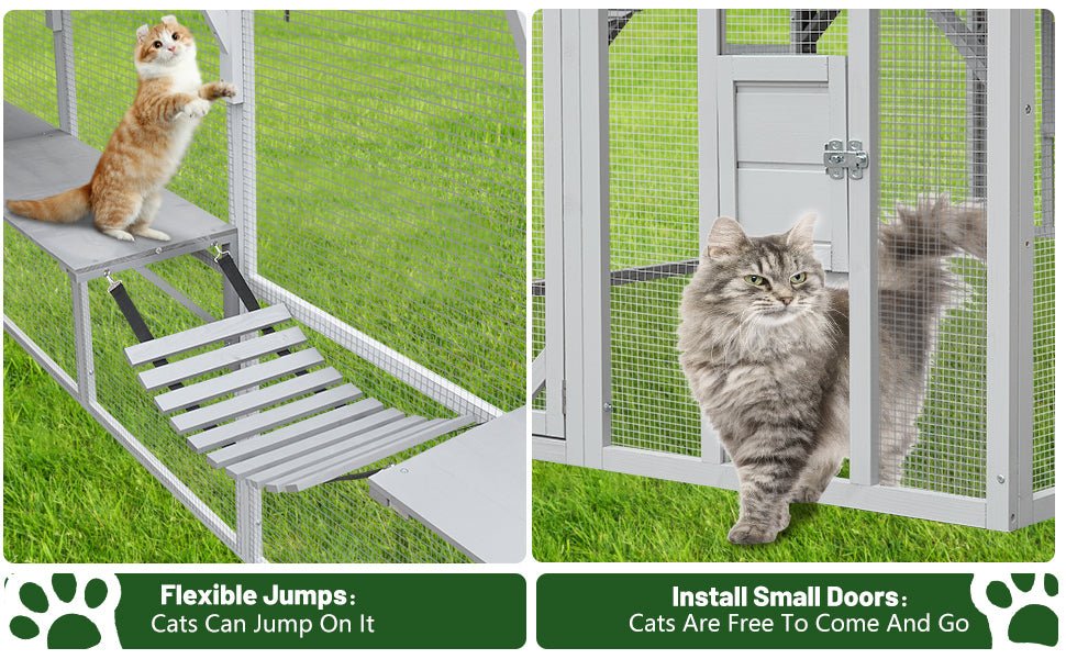 Large outdoor waterproof cat house cat enclosure - KiKiUMi