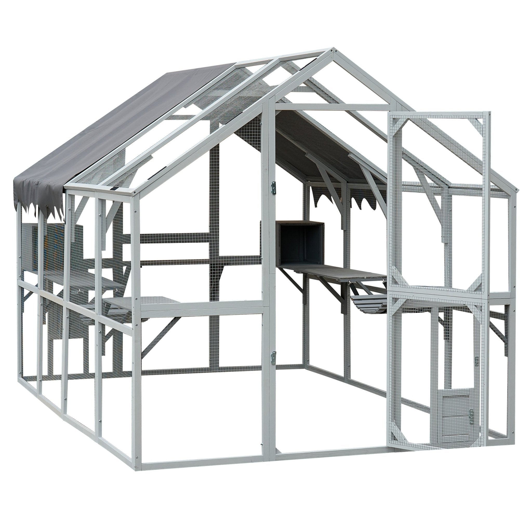 Large outdoor waterproof cat house cat enclosure - KiKiUMi