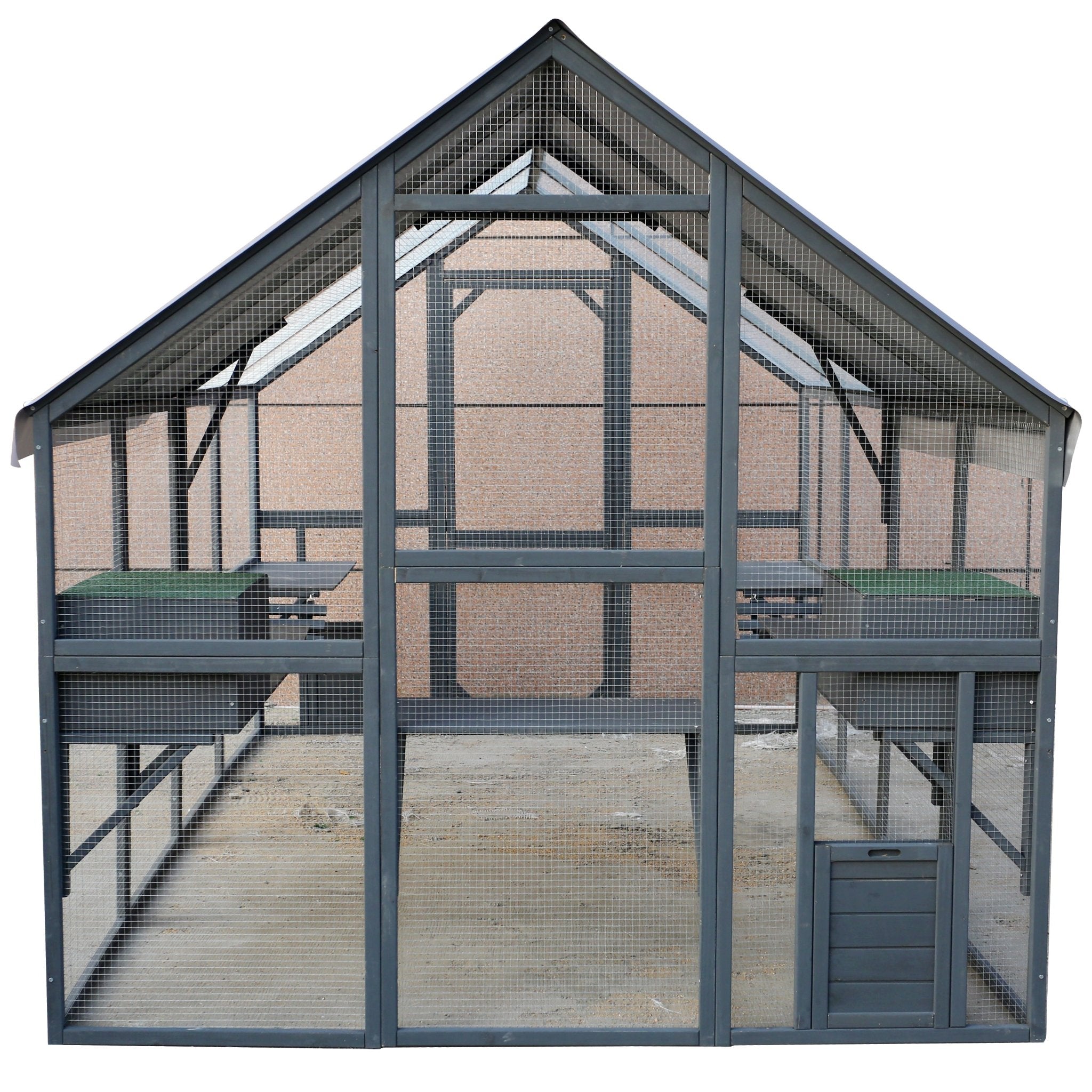 Large outdoor wooden cat enclosures - KiKiUMi