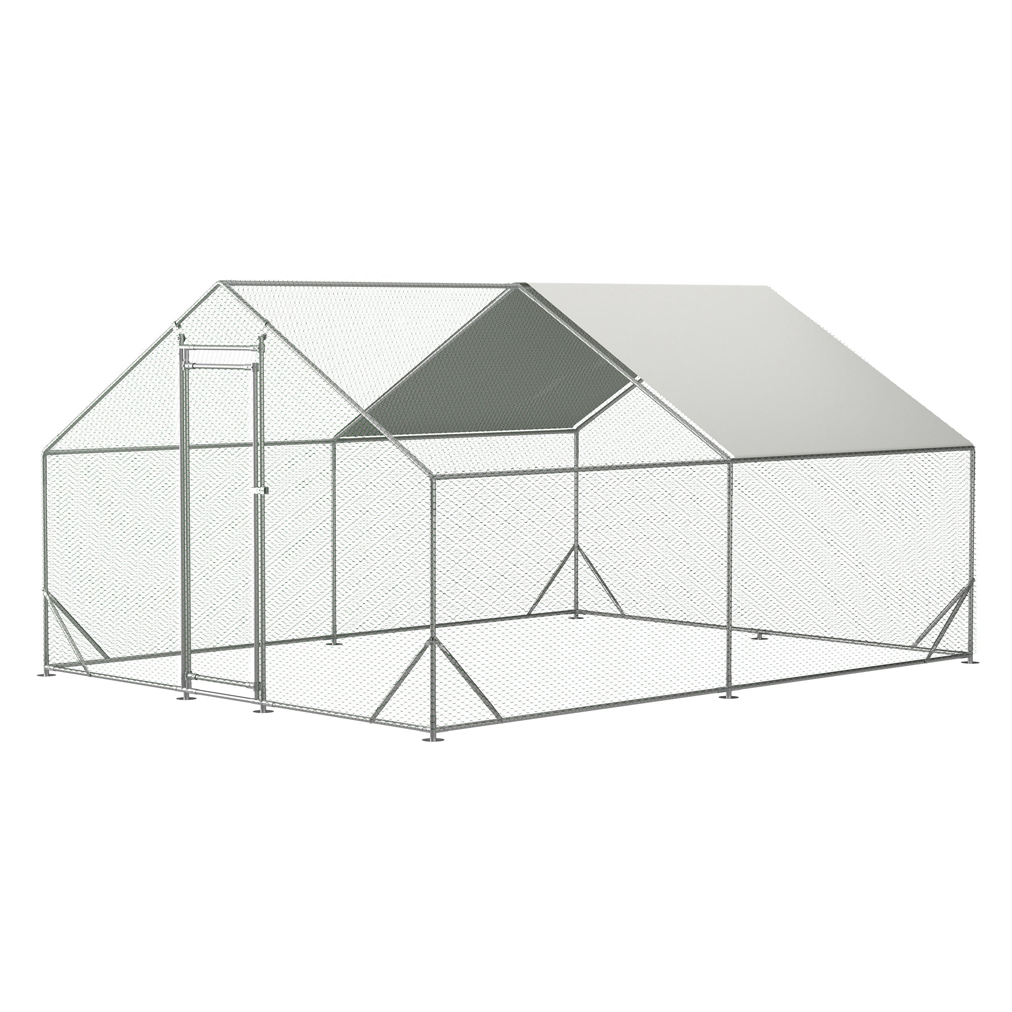 Large walk - in metal chicken, rabbit and duck cages (10' L x 13 W x 6.56' H) - KiKiUMi