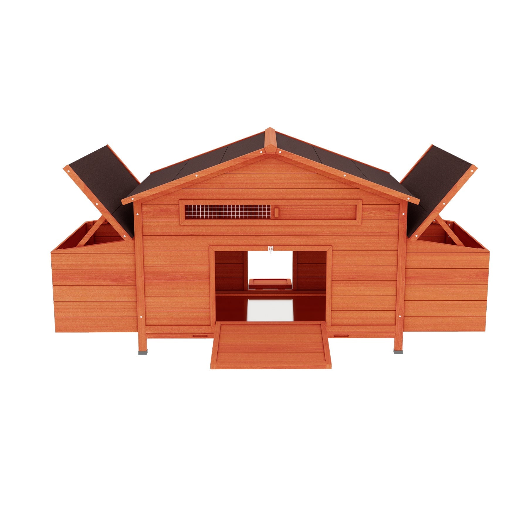 Large wooden chicken cages, outdoor chicken coops, and poultry cages(brick red) - KiKiUMi