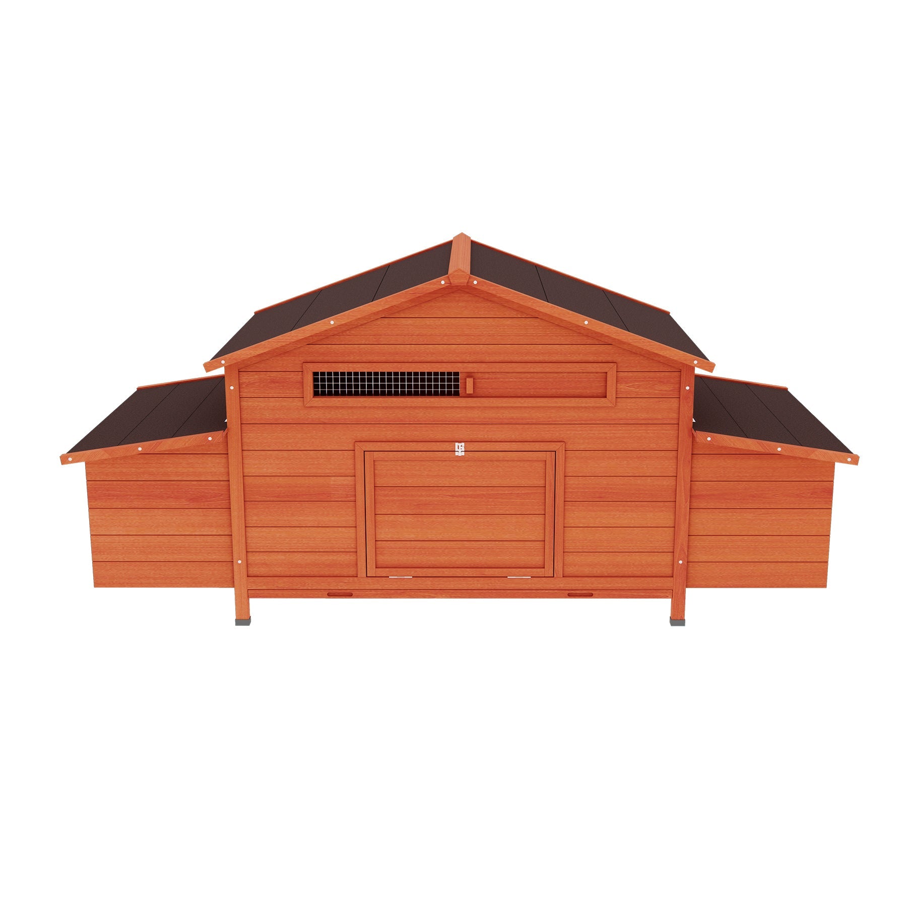 Large wooden chicken cages, outdoor chicken coops, and poultry cages(brick red) - KiKiUMi
