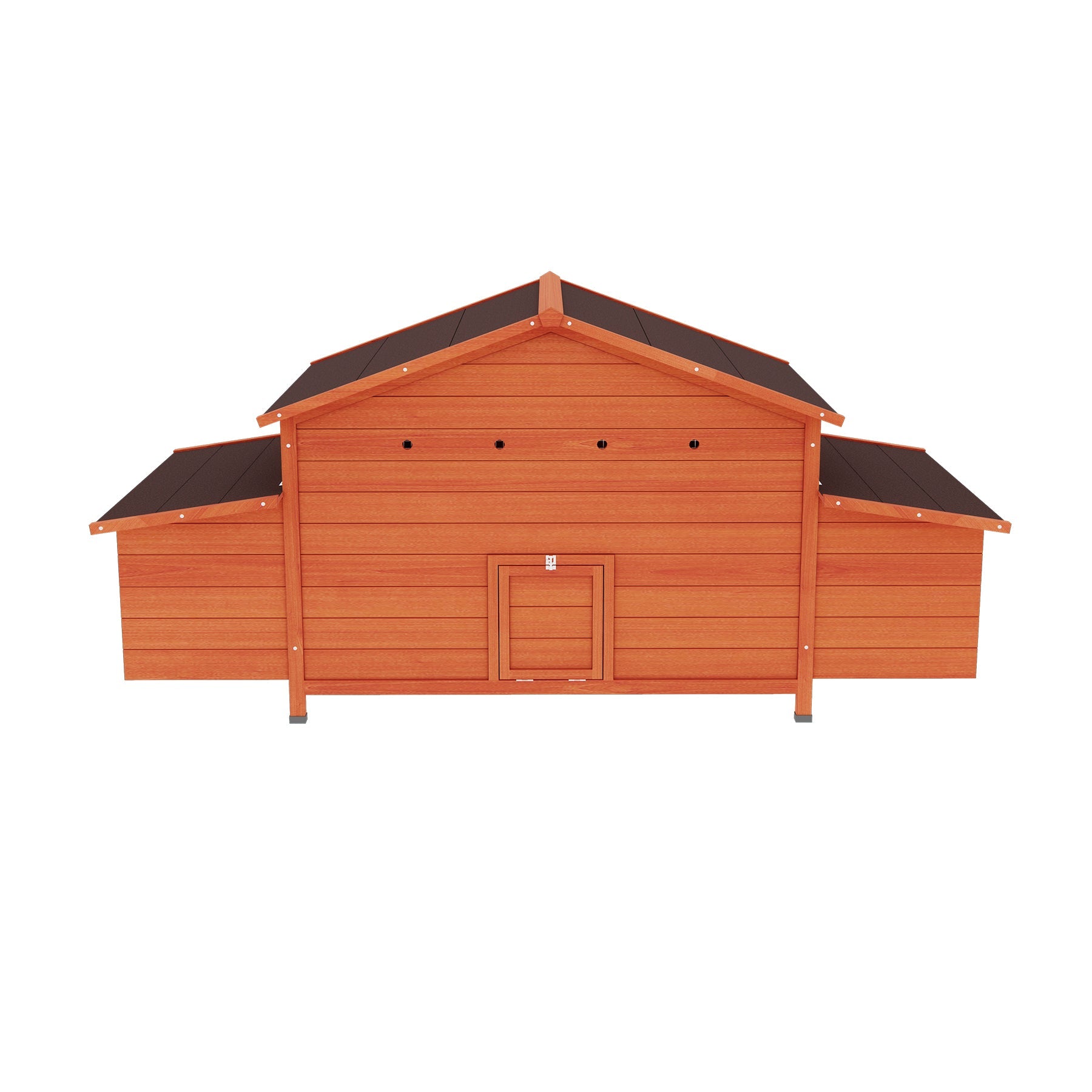 Large wooden chicken cages, outdoor chicken coops, and poultry cages(brick red) - KiKiUMi