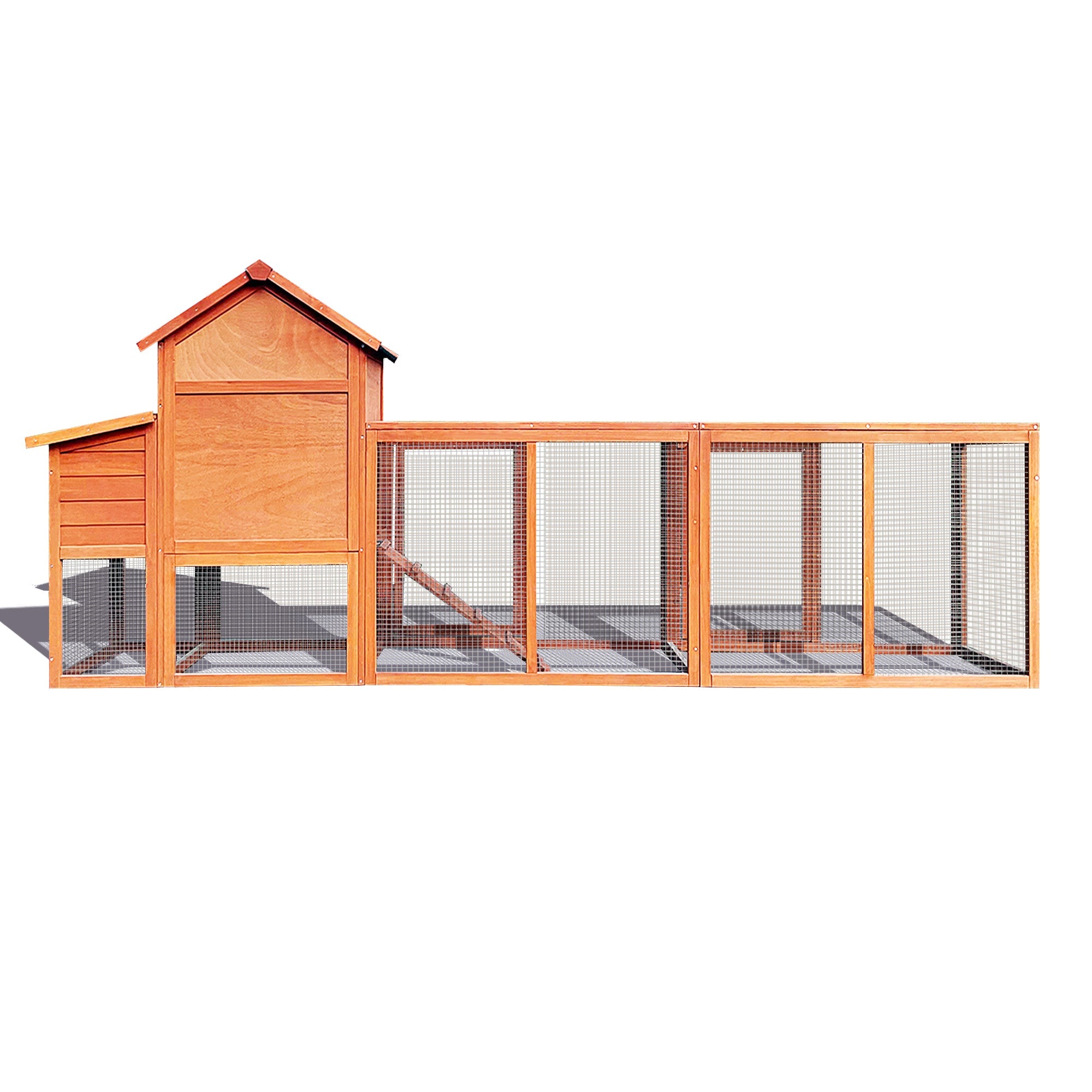 Large wooden wire fence poultry cages（natural） - KiKiUMi