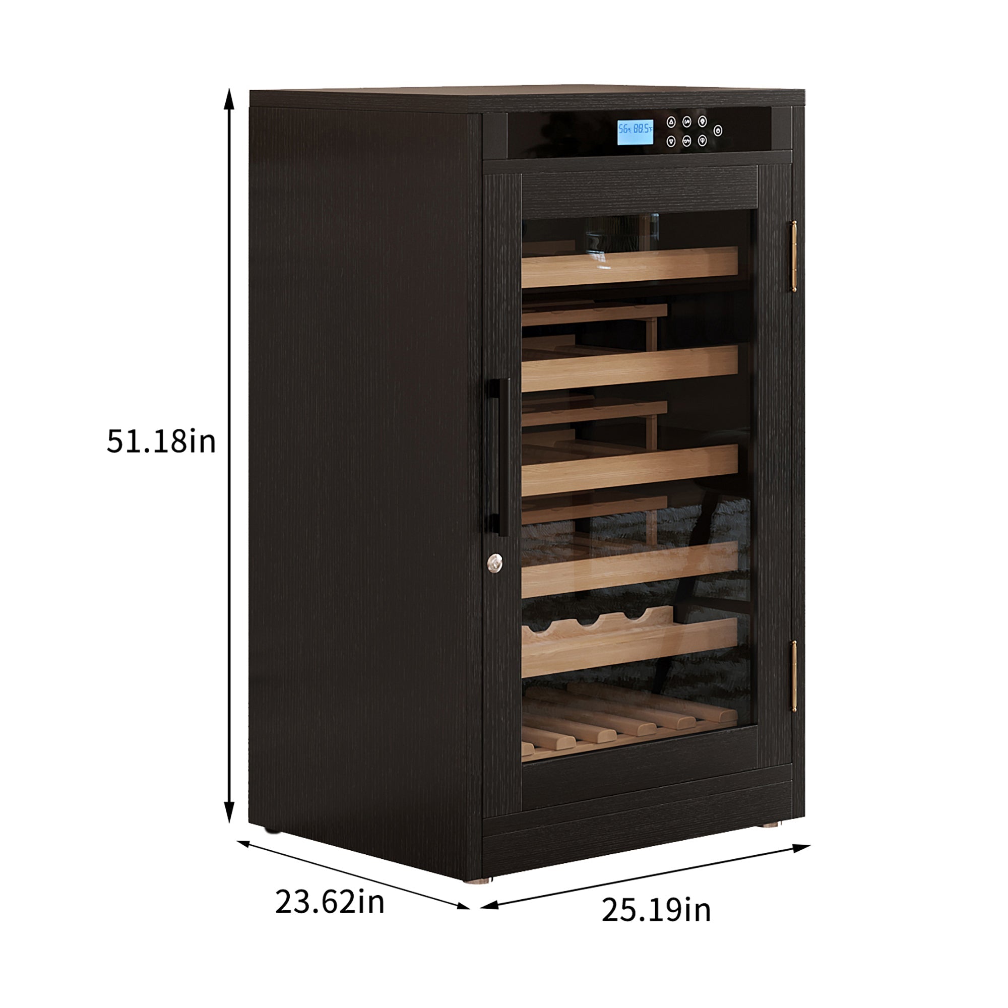 LED Touch Screen Display Constant Temperature Black Grape Wine Cooler - KiKiUMi