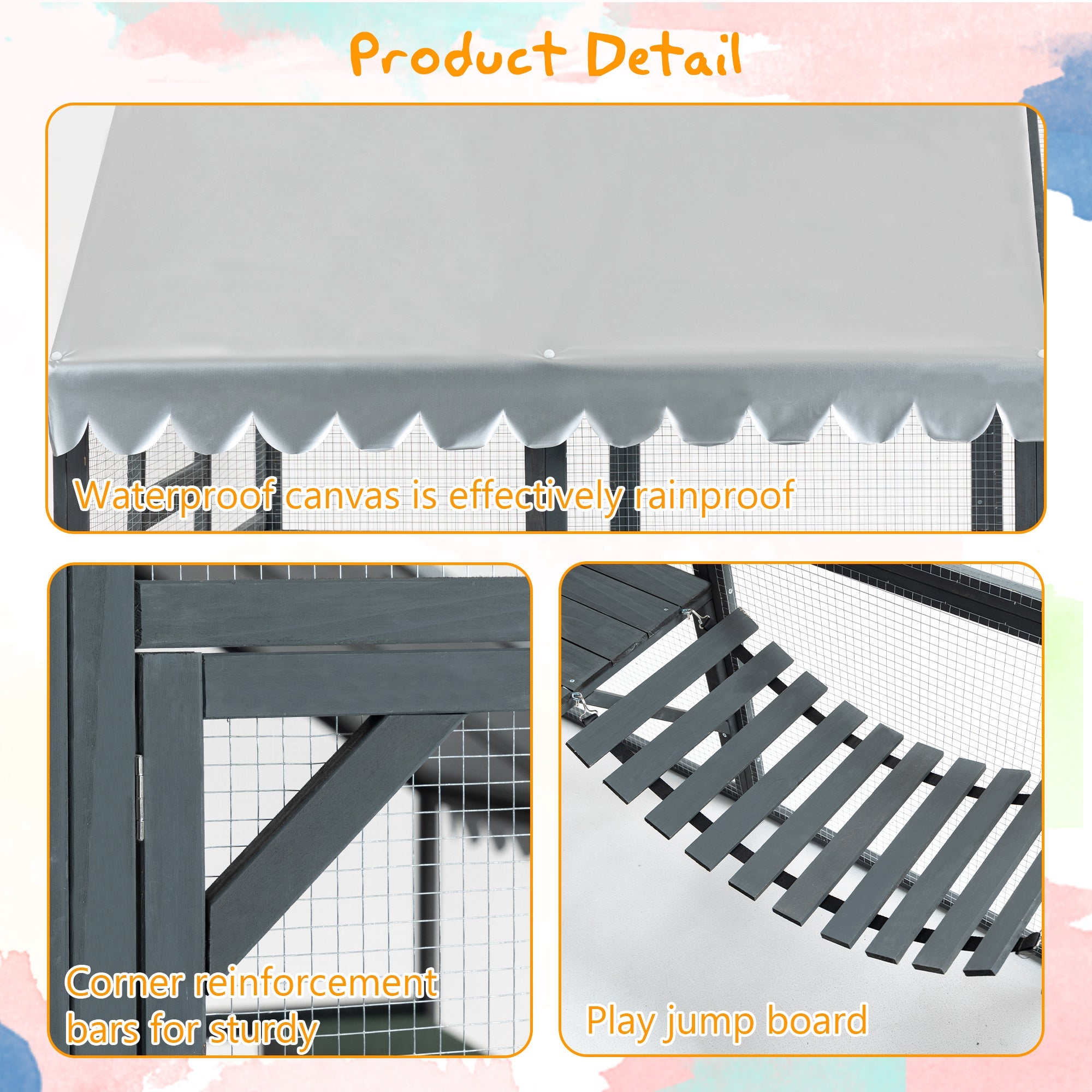 luxurious large outdoor cat house of 28 square feet - KiKiUMi