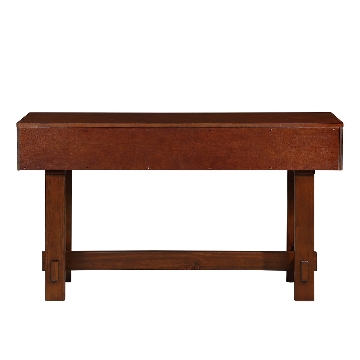 Medieval farmhouse slot console sofa table and storage drawers(cherry) - KiKiUMi