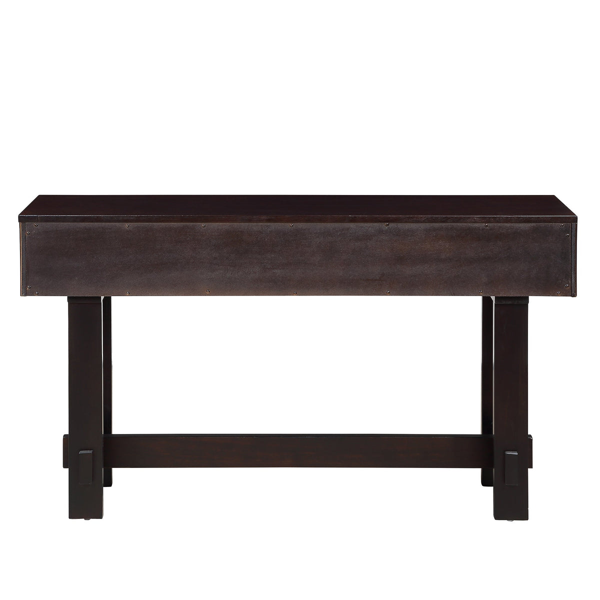 Medieval farmhouse slot console sofa table and storage drawers(espresso) - KiKiUMi
