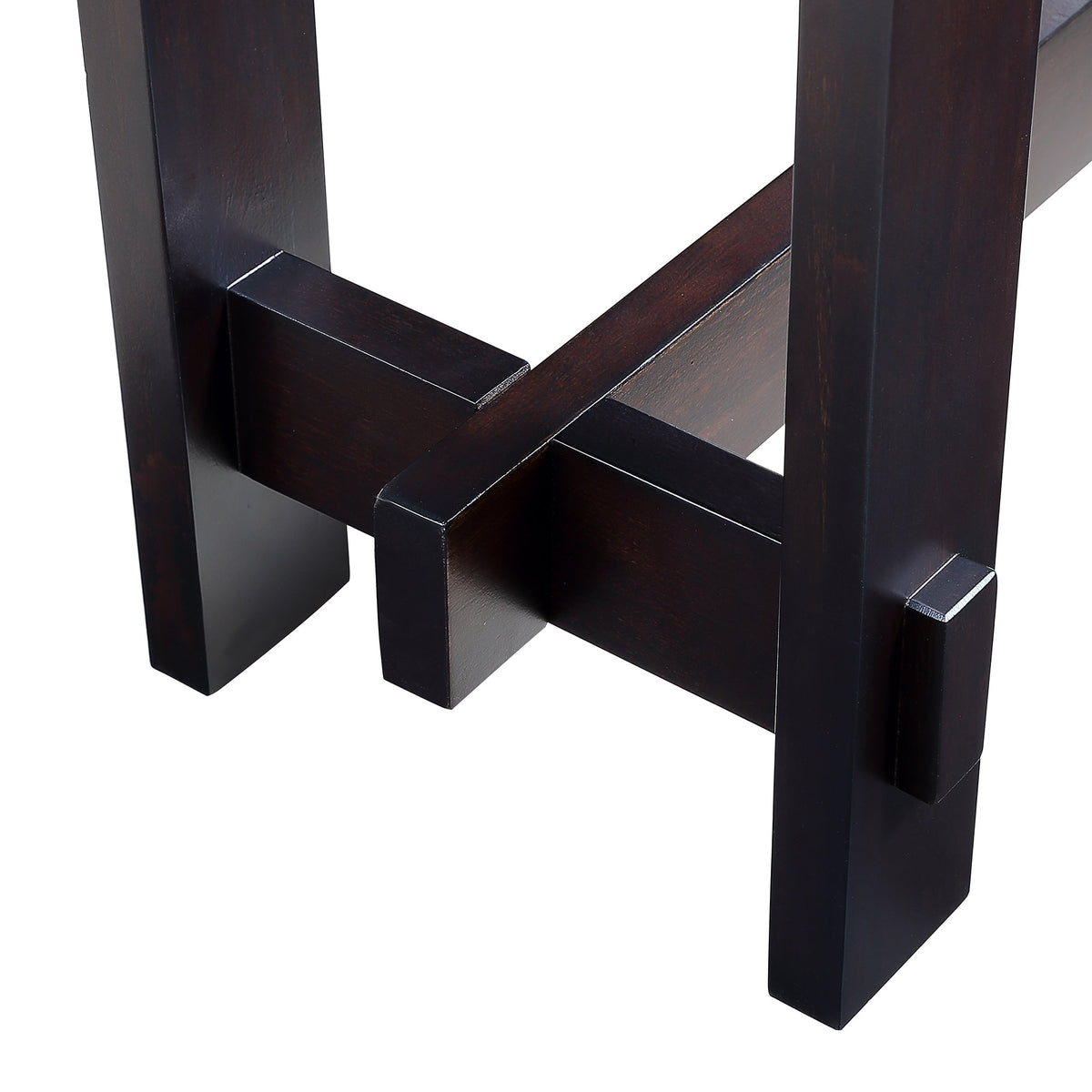 Medieval farmhouse slot console sofa table and storage drawers(espresso) - KiKiUMi