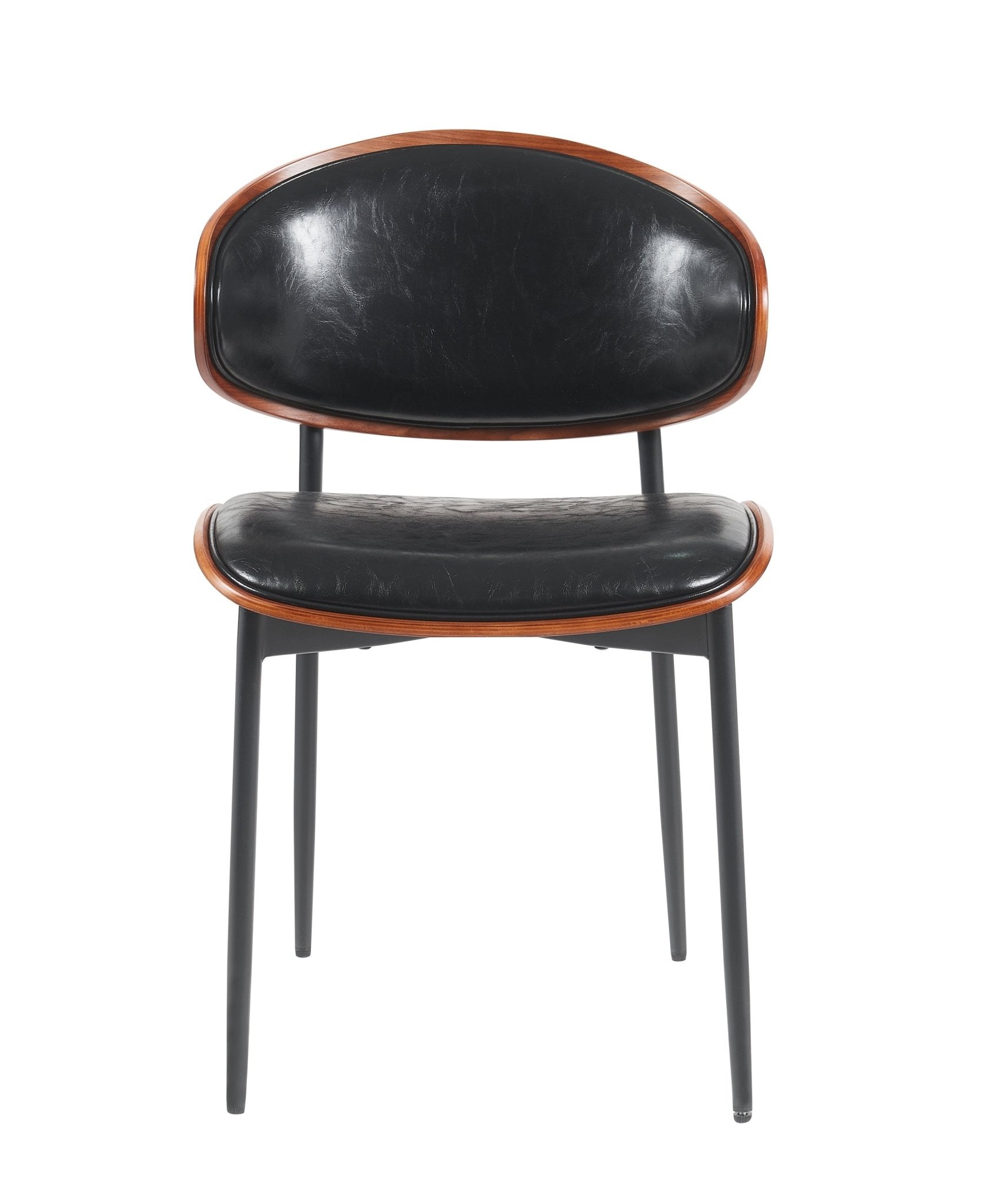 Medieval luxury PU leather modern dining chairs(black) - KiKiUMi