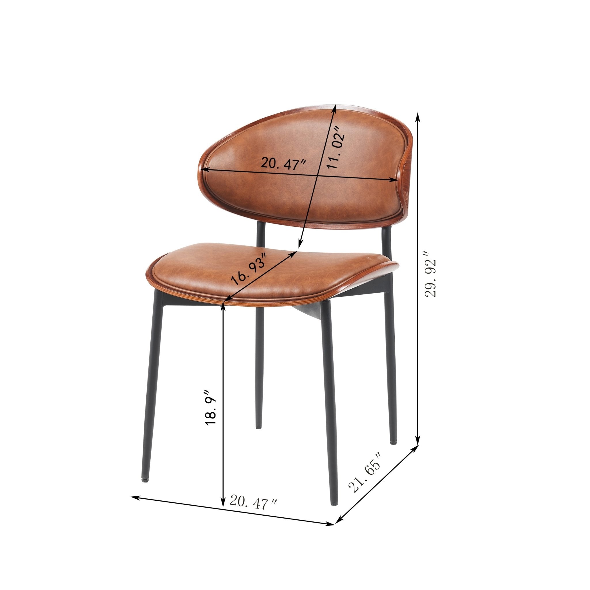 Medieval modern luxury PU leather dining chairs(orange) - KiKiUMi