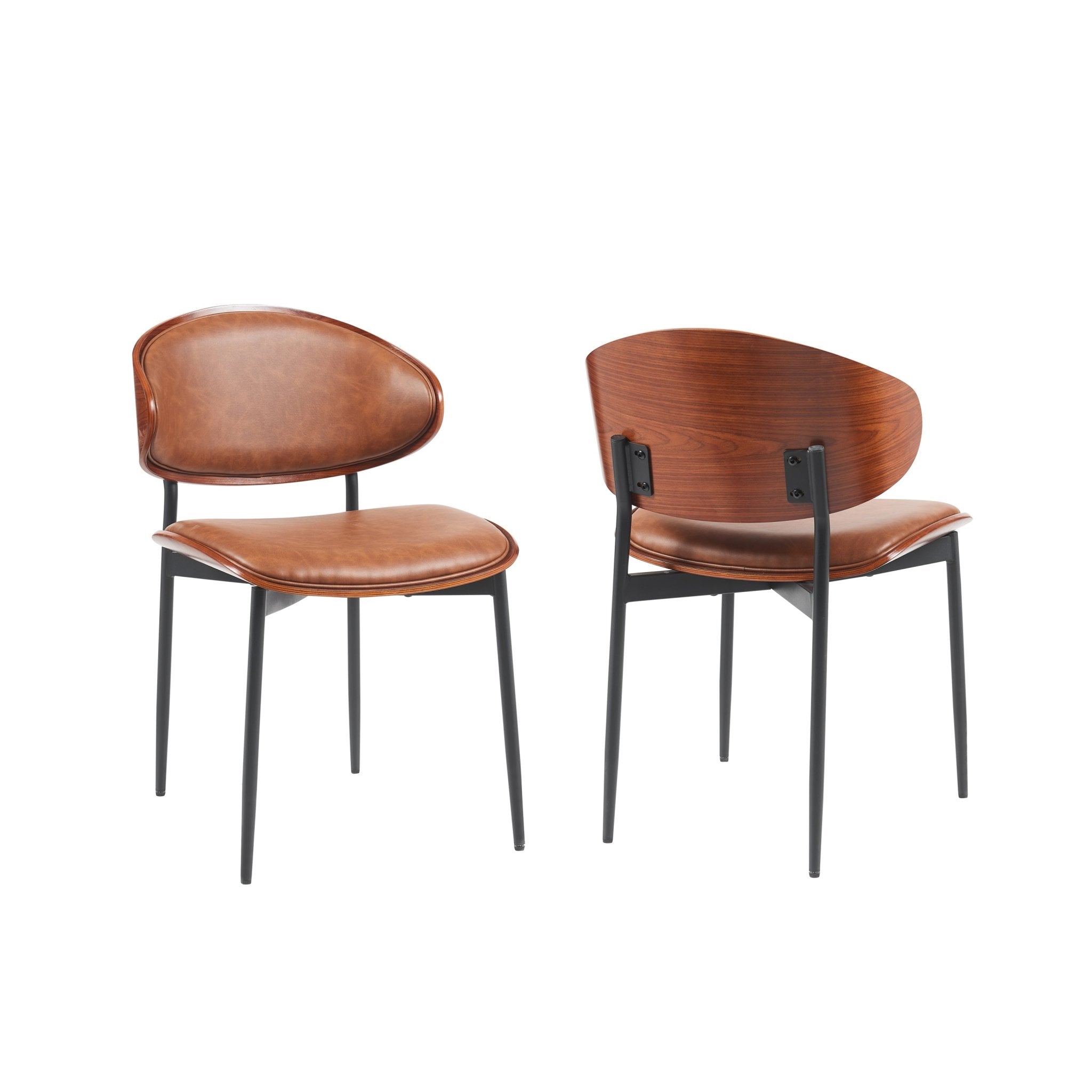Medieval modern luxury PU leather dining chairs(orange) - KiKiUMi