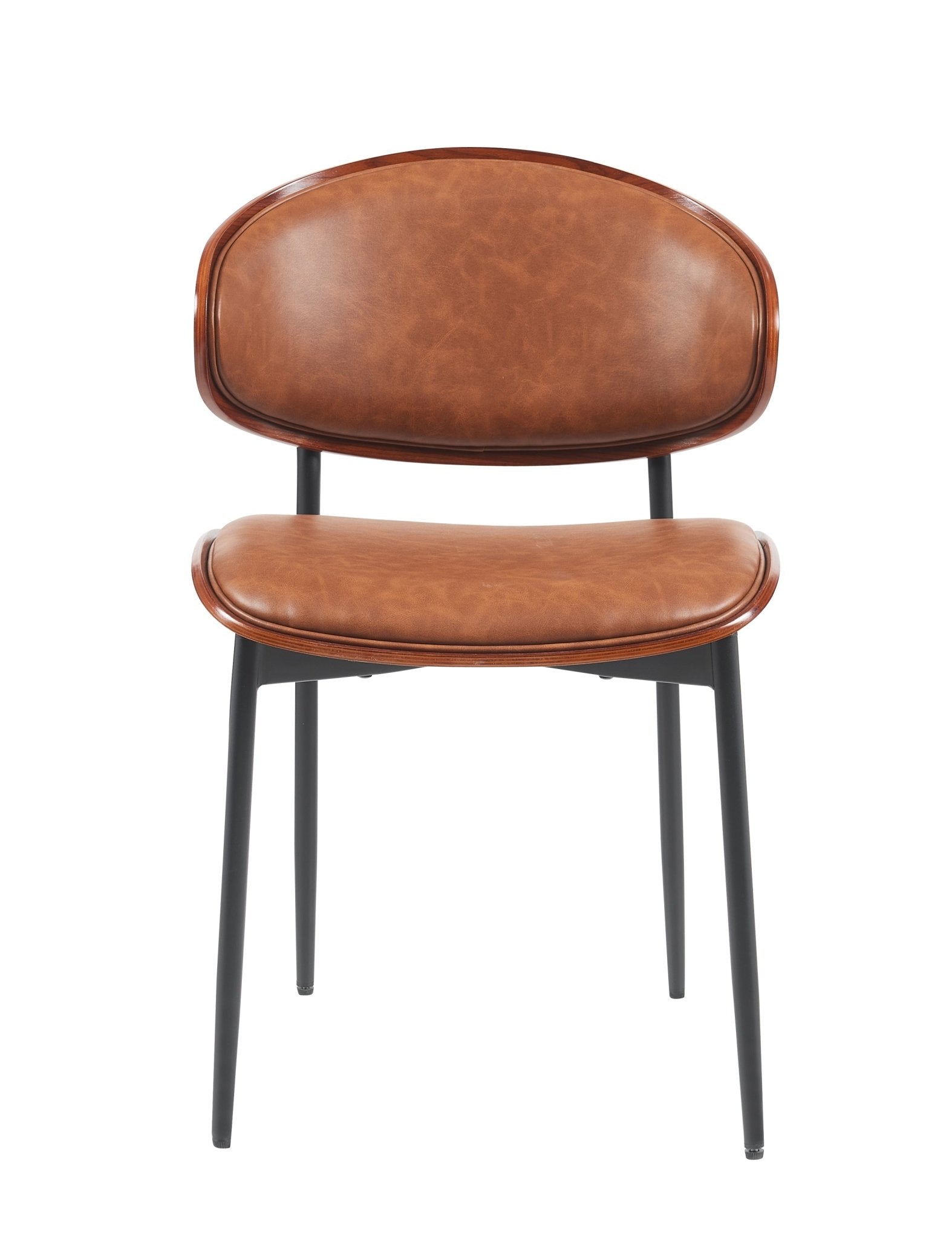 Medieval modern luxury PU leather dining chairs(orange) - KiKiUMi