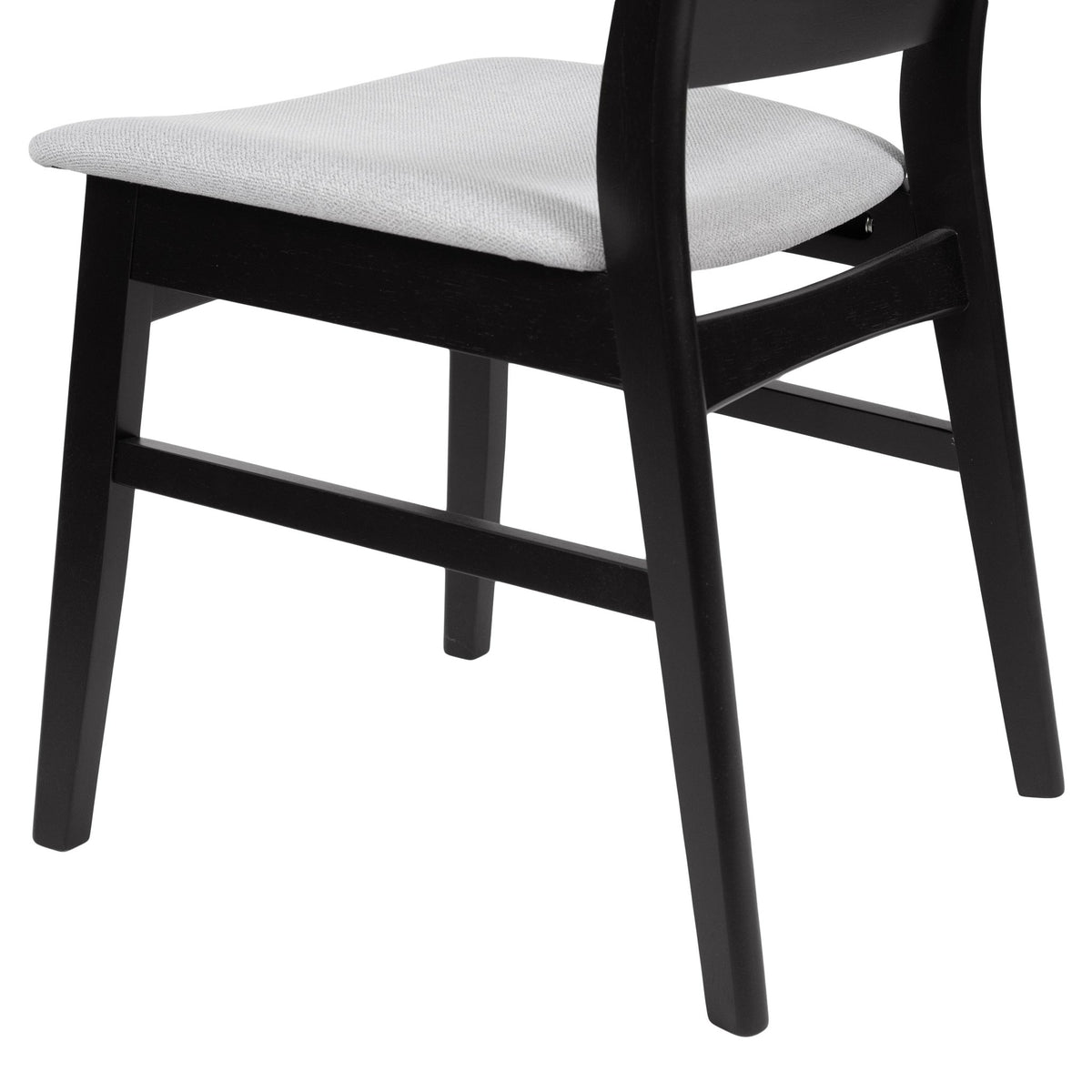 Medieval modern table and four upholstered chairs(black,light gray) - KiKiUMi
