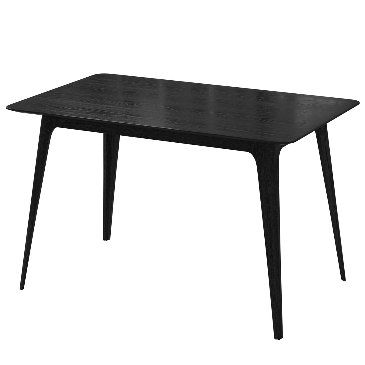 Medieval modern table and four upholstered chairs(black,light gray) - KiKiUMi