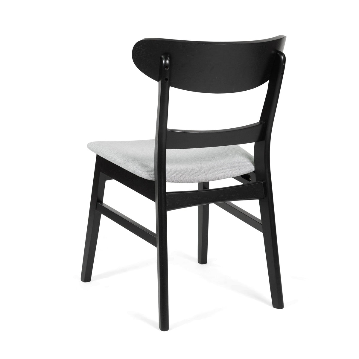 Medieval modern table and four upholstered chairs(black,light gray) - KiKiUMi