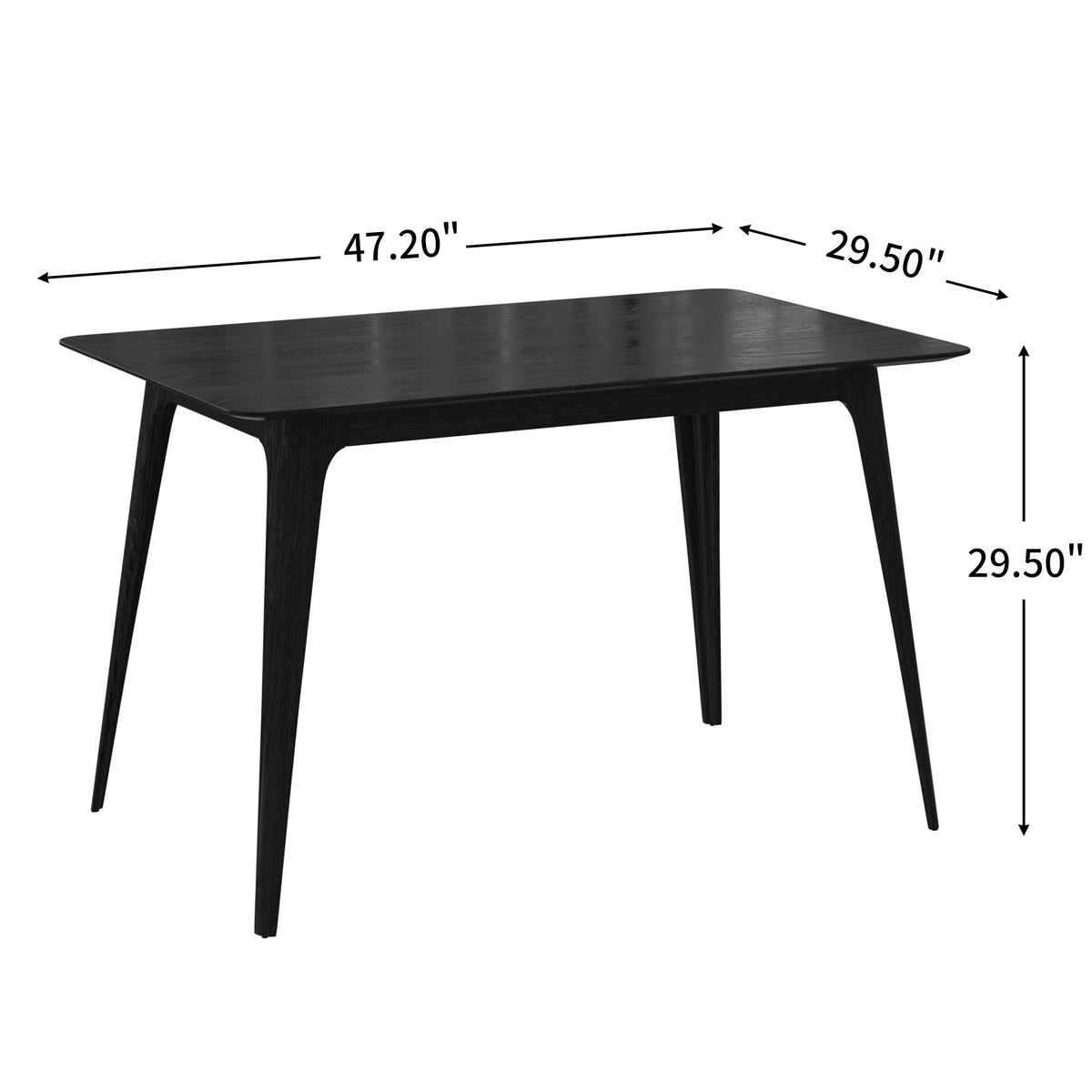 Medieval modern table and four upholstered chairs(black,light gray) - KiKiUMi