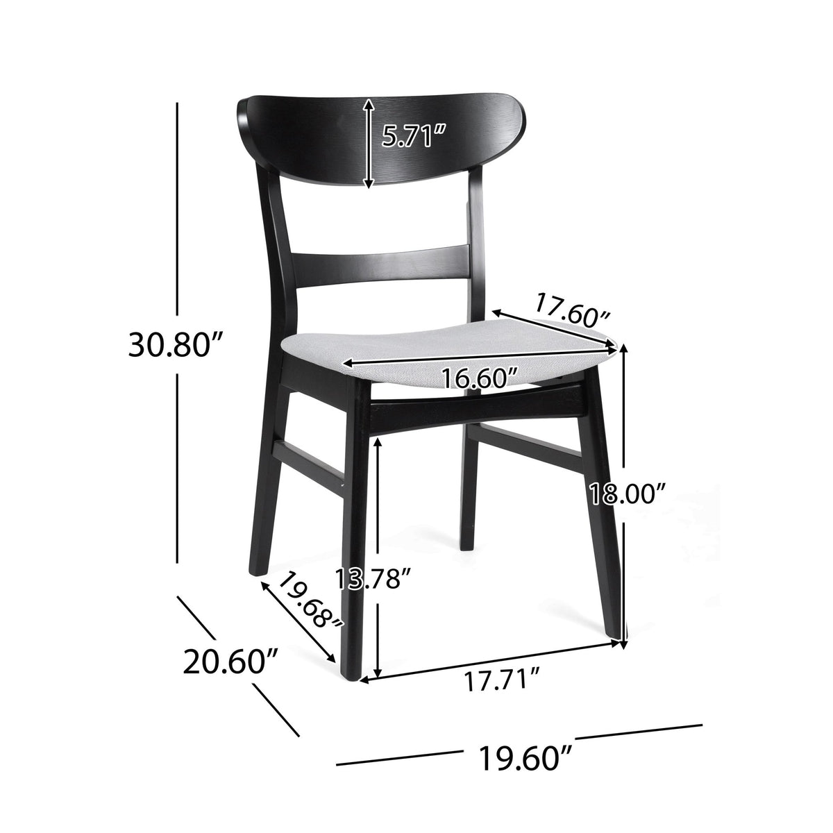 Medieval modern table and four upholstered chairs(black,light gray) - KiKiUMi