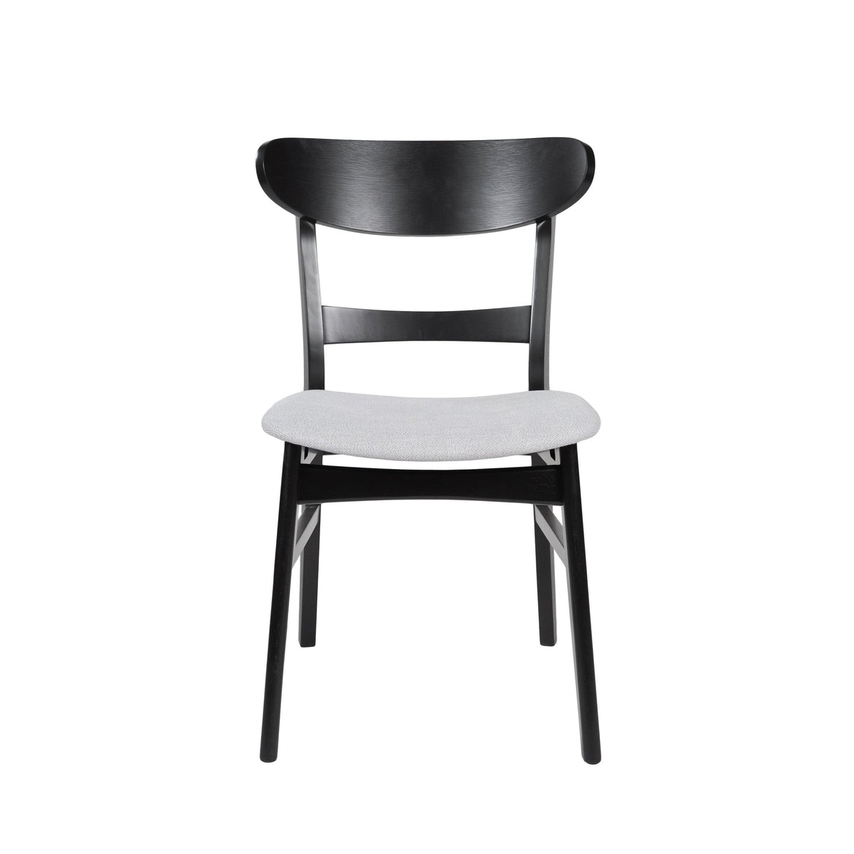 Medieval modern table and four upholstered chairs(black,light gray) - KiKiUMi