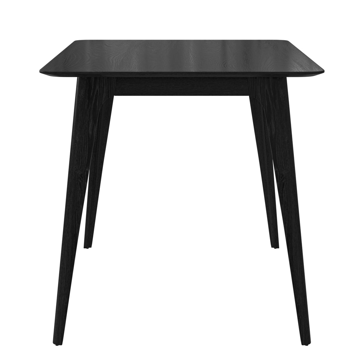 Medieval modern table and four upholstered chairs(black,light gray) - KiKiUMi