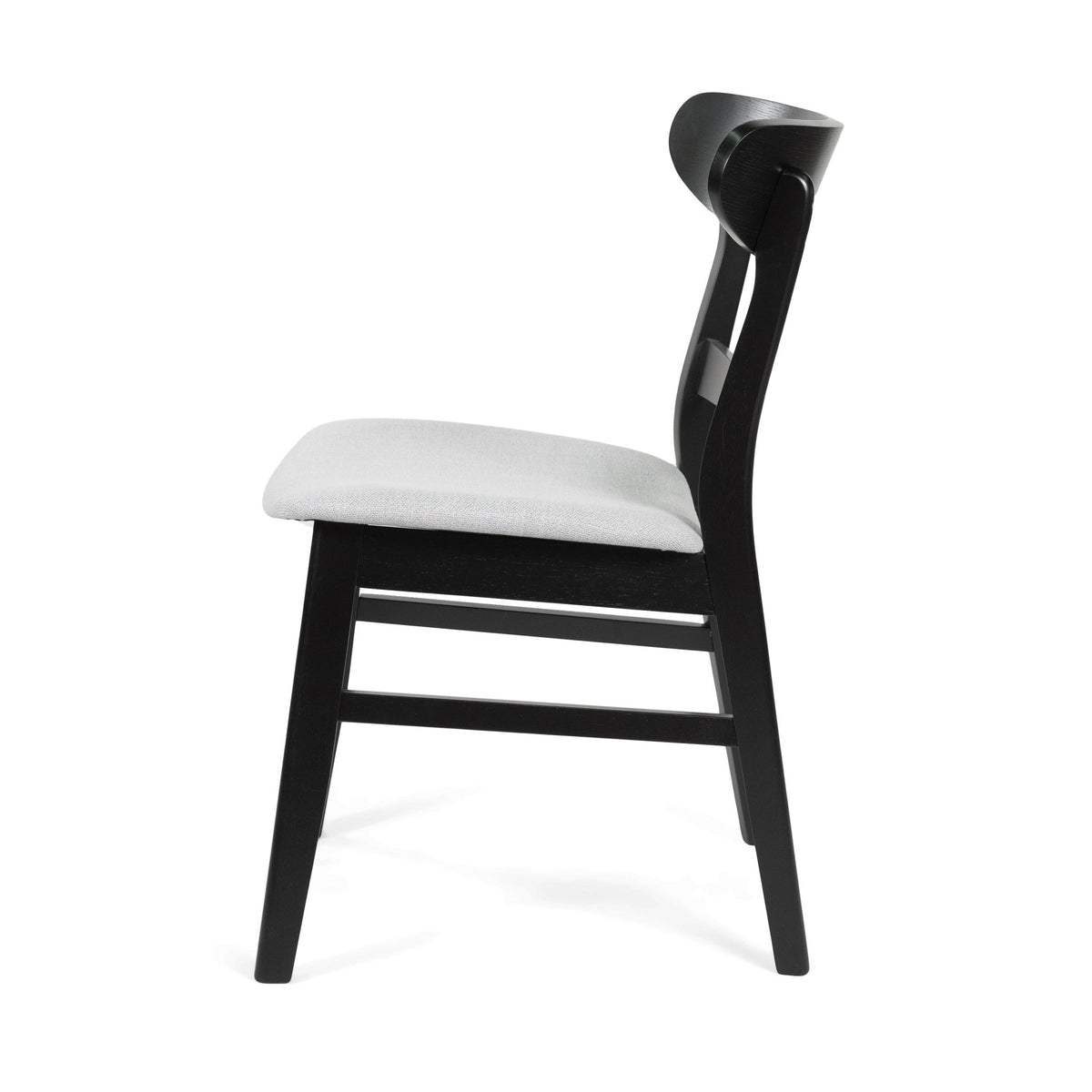 Medieval modern table and four upholstered chairs(black,light gray) - KiKiUMi
