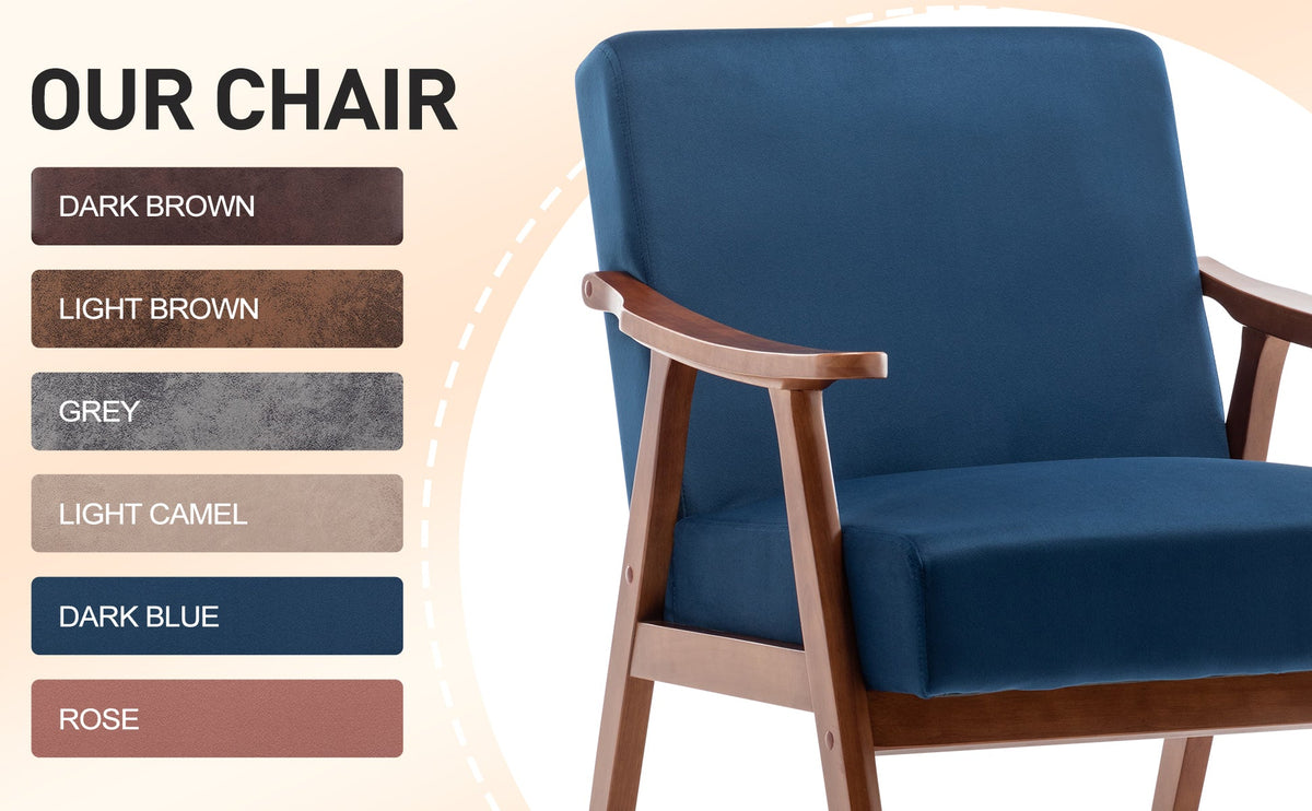 Medieval modern wing-back lounge chair(blue) - KiKiUMi