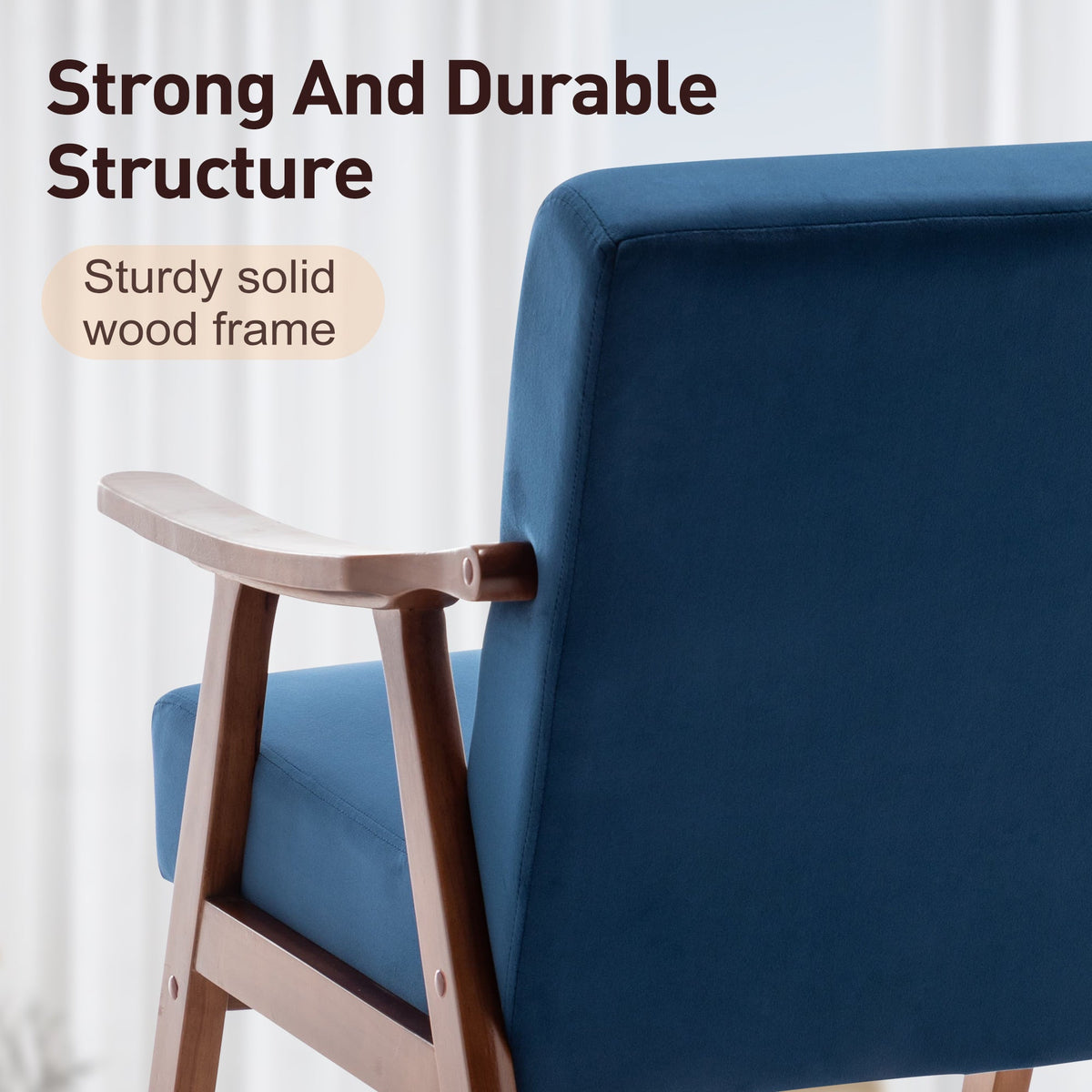 Medieval modern wing-back lounge chair(blue) - KiKiUMi