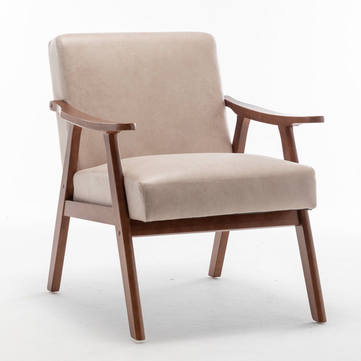 Medieval modern wing-back lounge chair(light camel) - KiKiUMi