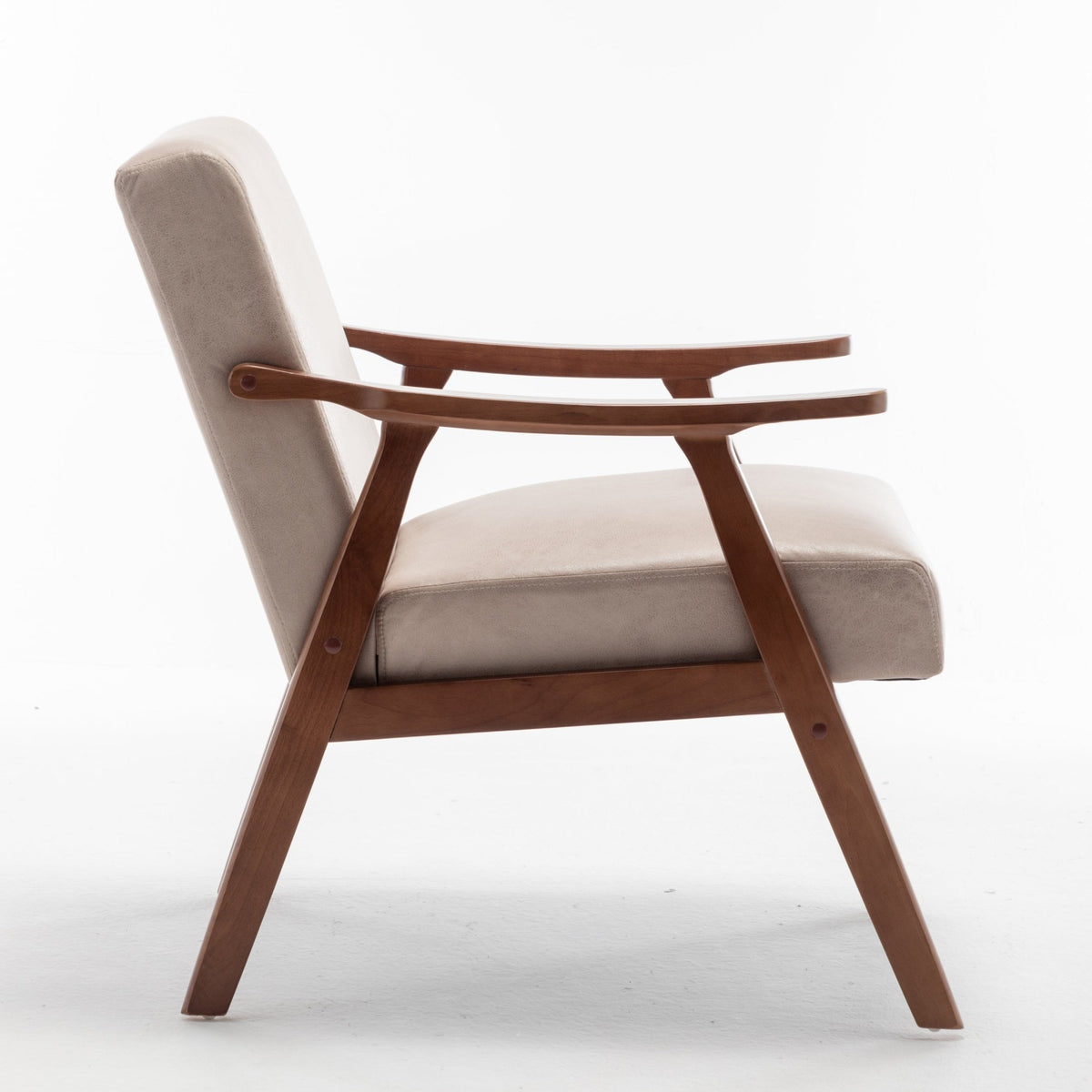 Medieval modern wing-back lounge chair(light camel) - KiKiUMi