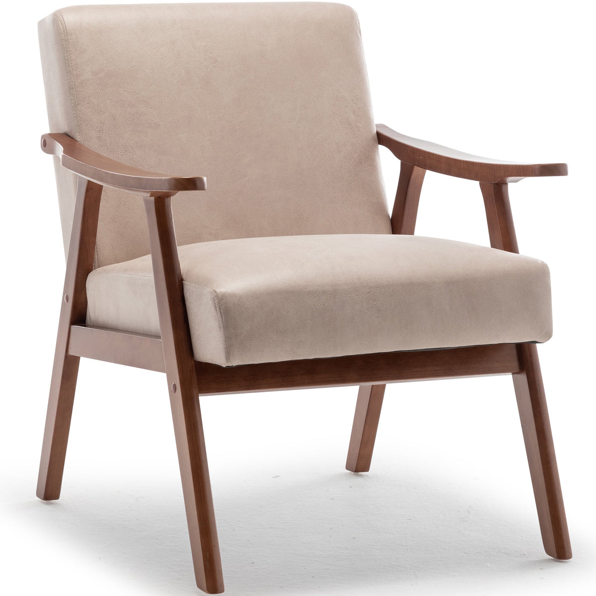 Medieval modern wing-back lounge chair(light camel) - KiKiUMi