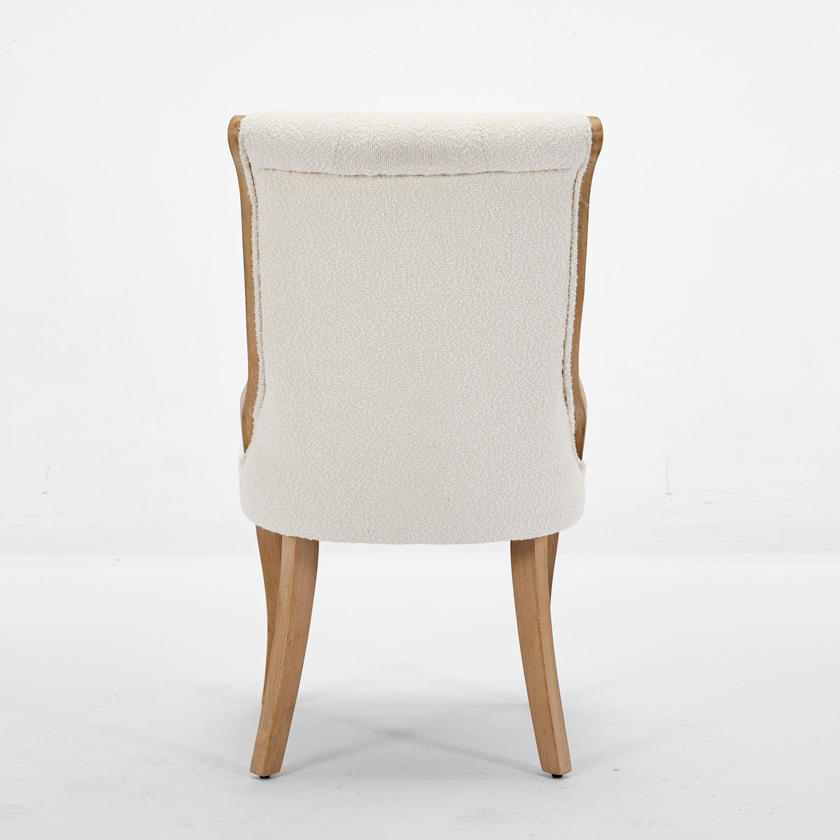 Medieval-style curved wood veneer snow velvet dining chair(gray) - KiKiUMi