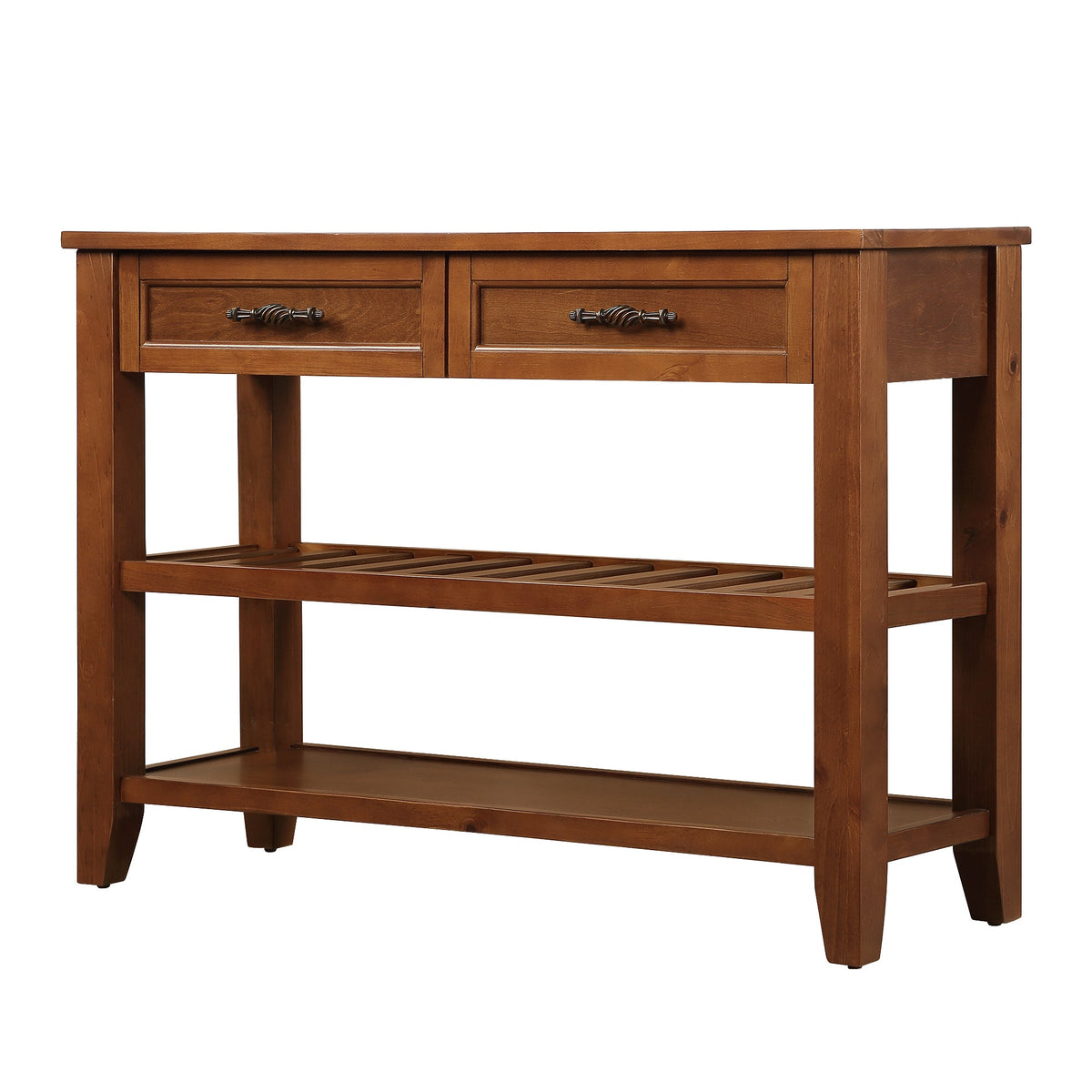 Medieval-style solid wood console sofa table(brown) - KiKiUMi